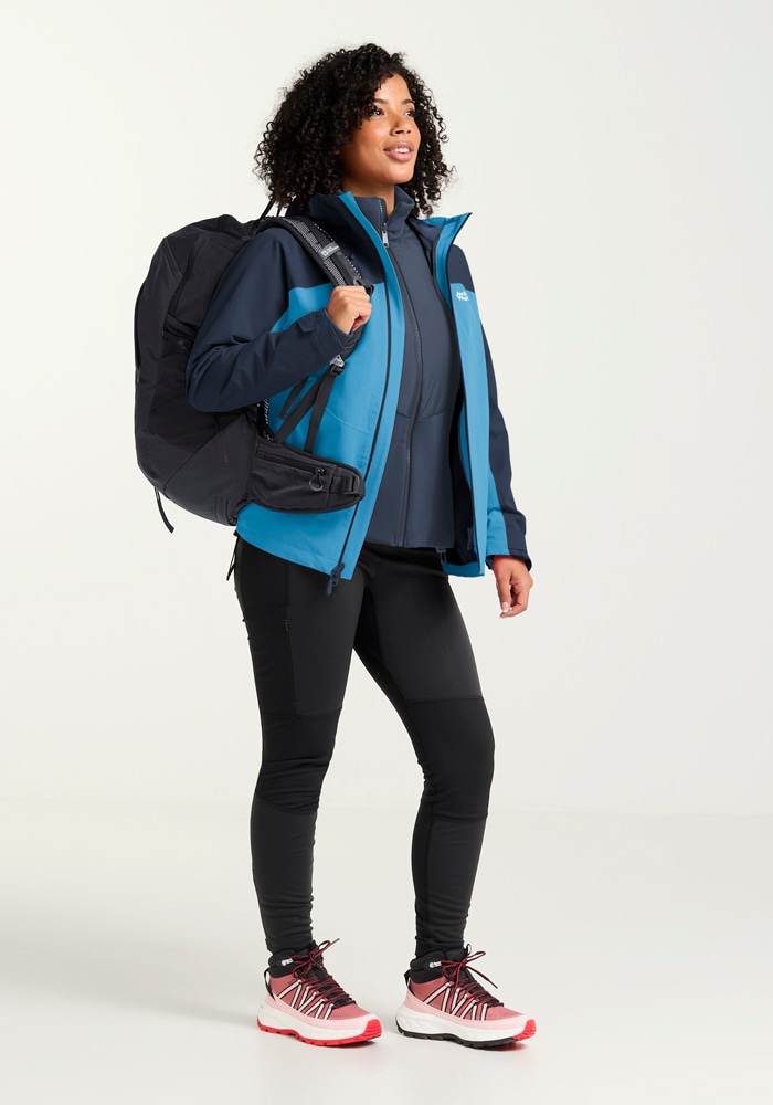 Jack Wolfskin 3-in-1-Funktionsjacke »WILD PLACES 3IN1 JKT W«, mit Kapuze
