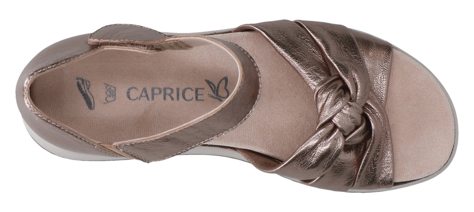 Caprice Riemchensandale, Keilsandalette, Sommerschuh, Bequemschuh mit Klettverschluss