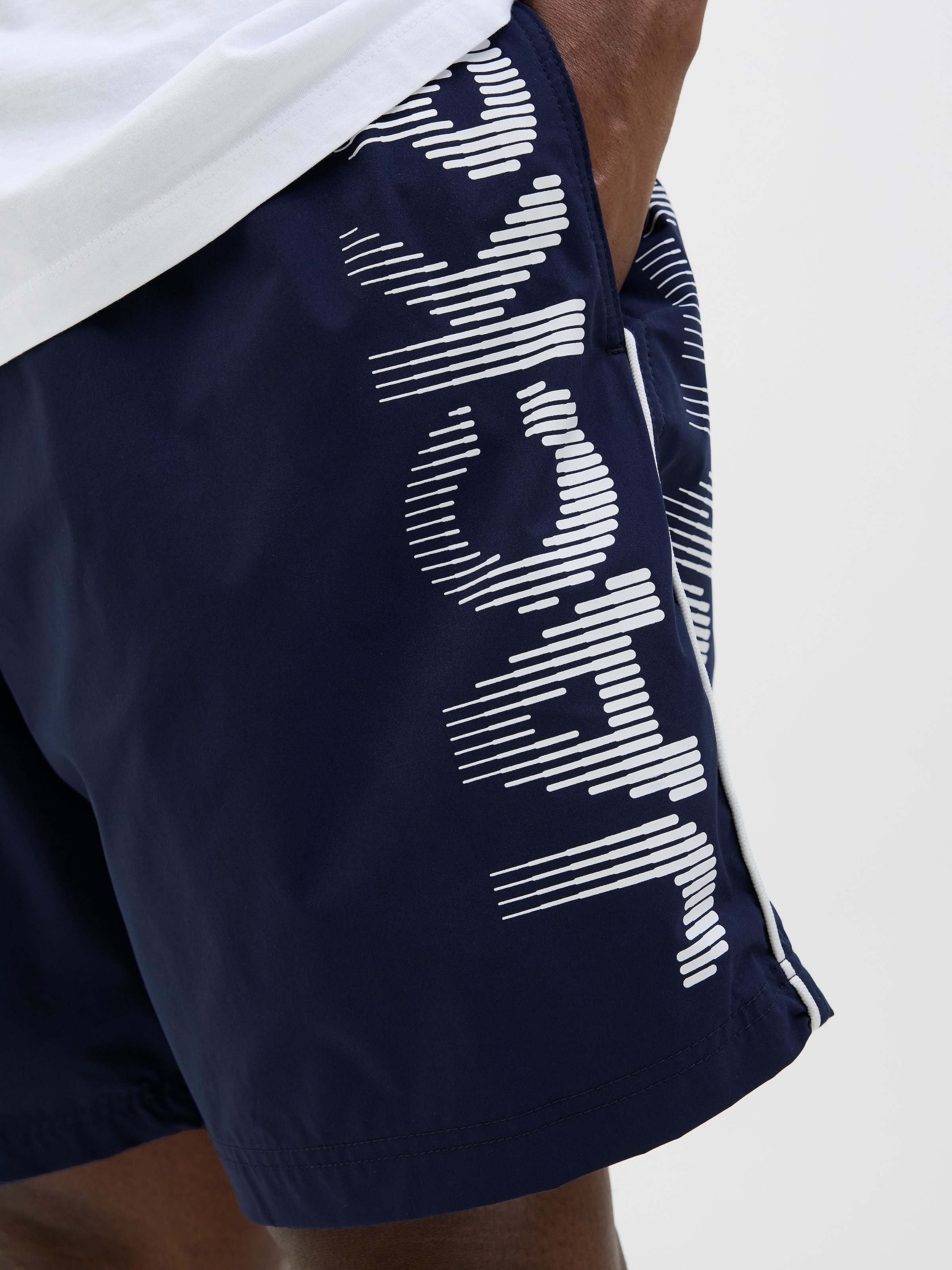 Jack & Jones PlusSize Badeshorts »JPSTMAUI JJSWIM SPLICE LOGO AKM SN PLS«