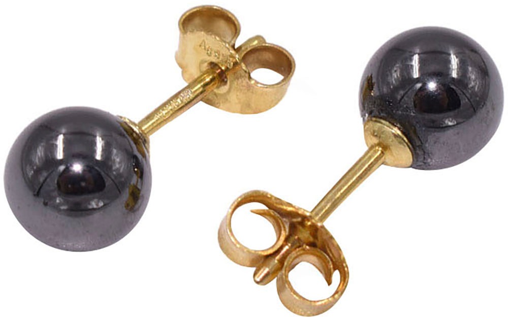 Ohrstecker-Set FIRETTI "Multipack Schmuck Geschenk Silber 925 Ohrschmuck Ohrringe", bunt (gelbgoldfarben, grau, grün, hellblau, grau, grün, hellblau), Ohrringe, Damen, Silber 925 (Sterlingsilber), Made in Germany - mit Hämatit, Jade, Chalcedon 2
