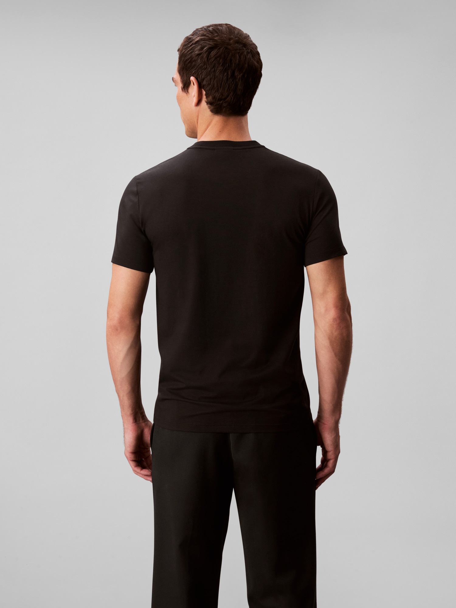 Thumbnail - Calvin Klein T-Shirt "2 Pack SS STRETCH COTTON SLIM TEE" Packung, 2 Stk. Rundhalsausschnitt, slim fit