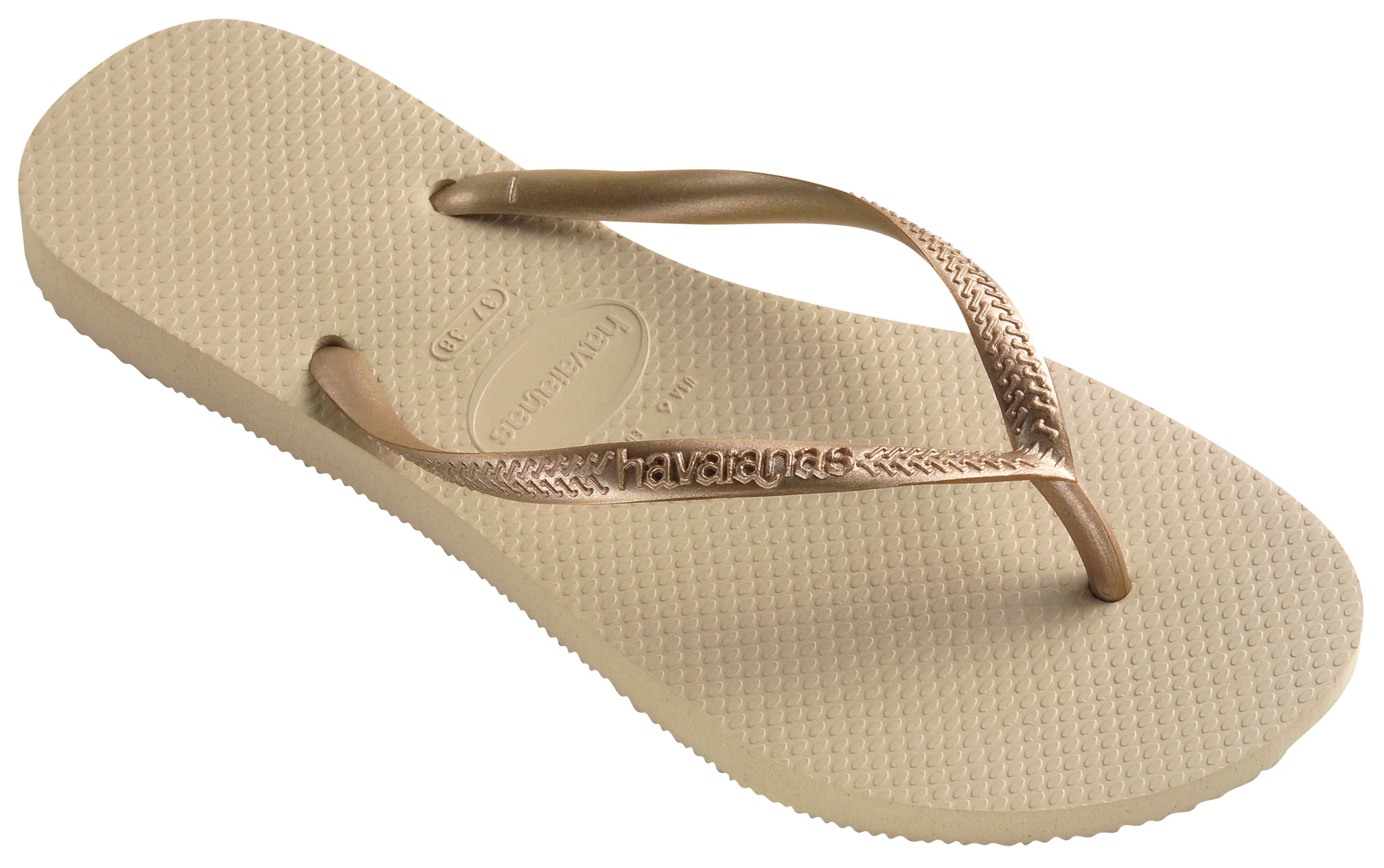 Havaianas Zehentrenner »Slim«, Sommerschuh, Schlappen, Poolsildes mit weichem Zehensteg