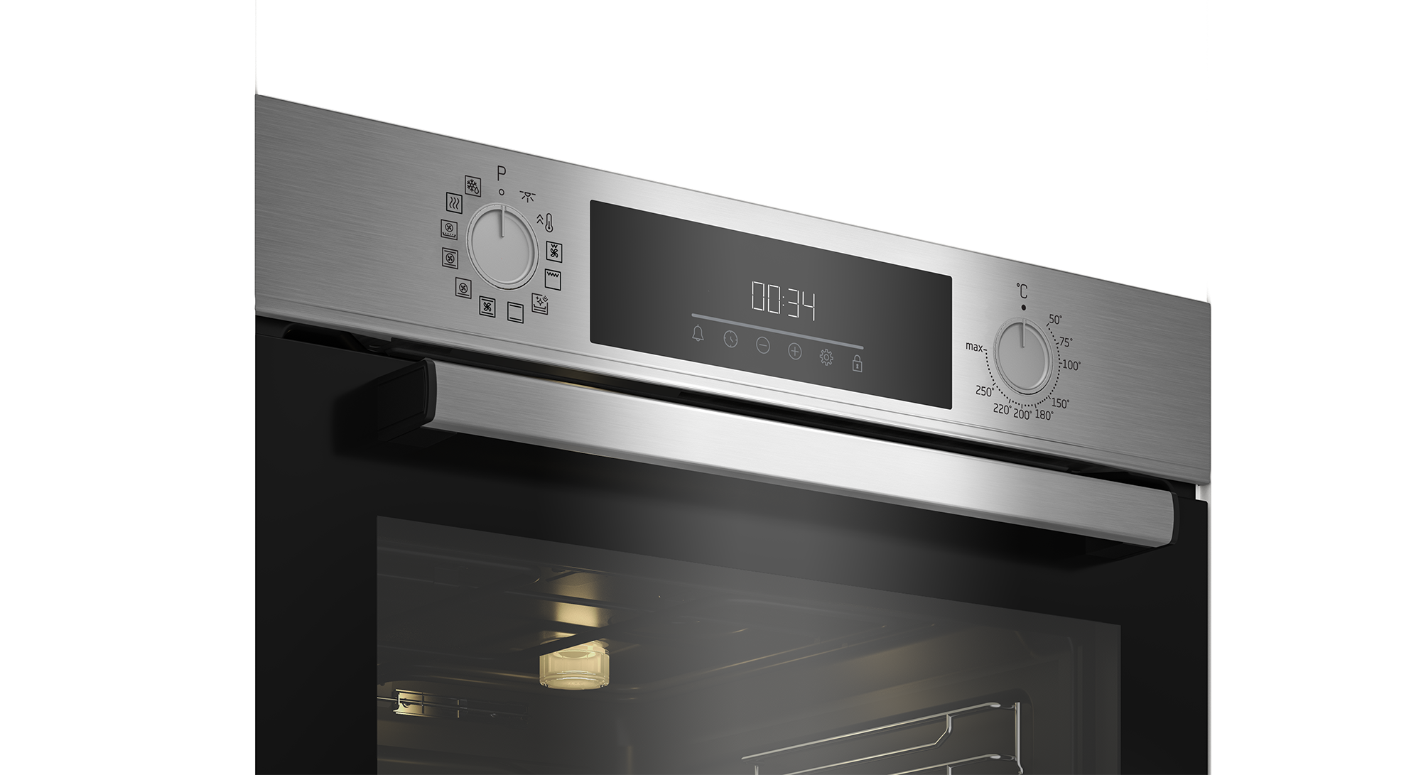 BEKO Backofen »BBIM17300X« mit 1-fach-Teleskopauszug mit SteamShine Knusprige Ergebnisse mit wenig Fett mit der AirFry-Funktion