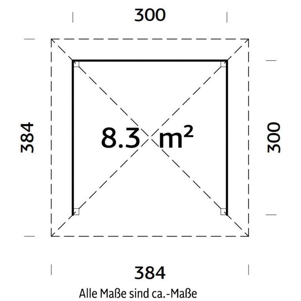 Palmako Holzpavillon »Bianca 8,3 m² Set 2«