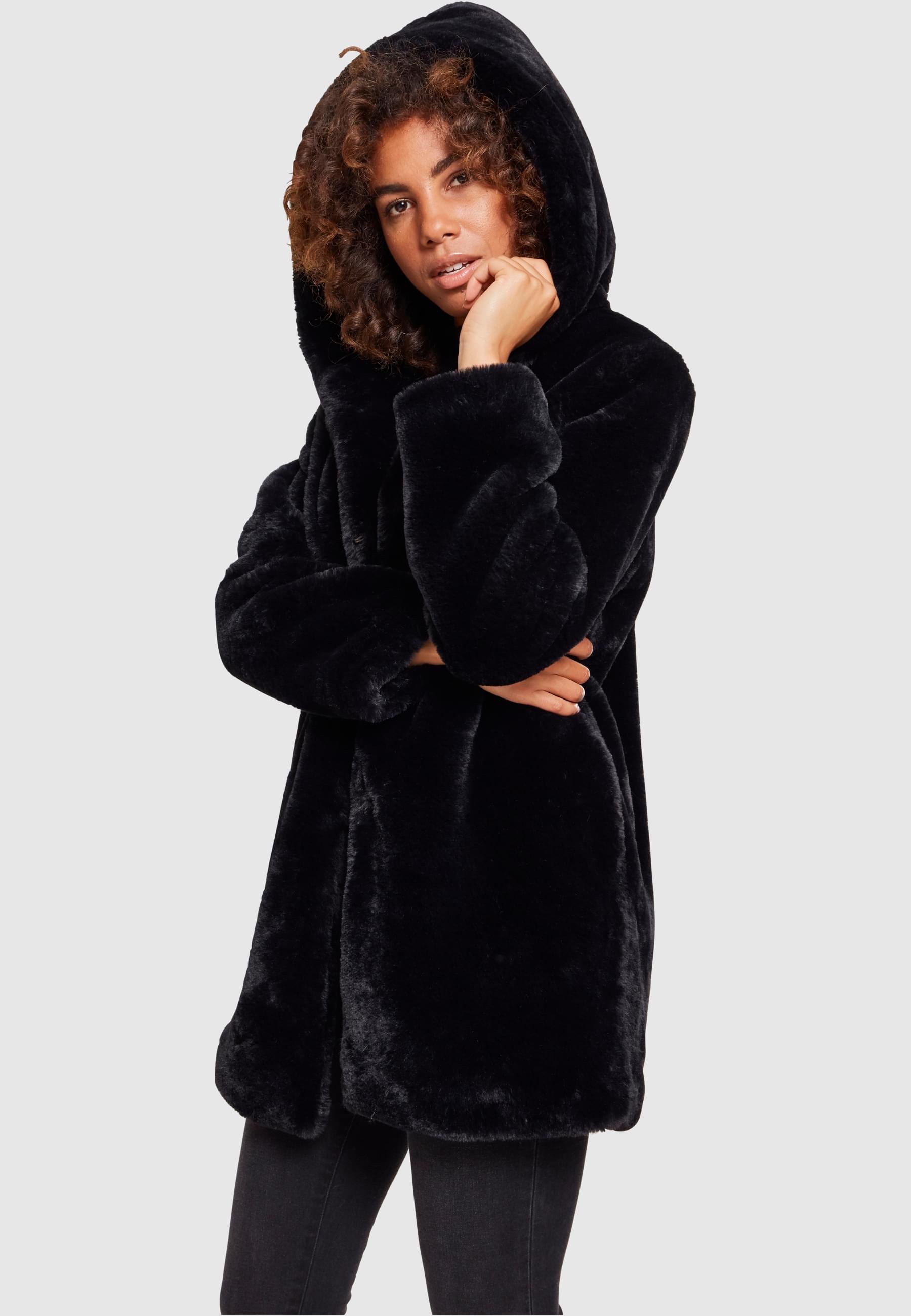 URBAN CLASSICS Parka »Urban Classics Damen Ladies Hooded Teddy Coat«, (1 St.), ohne Kapuze