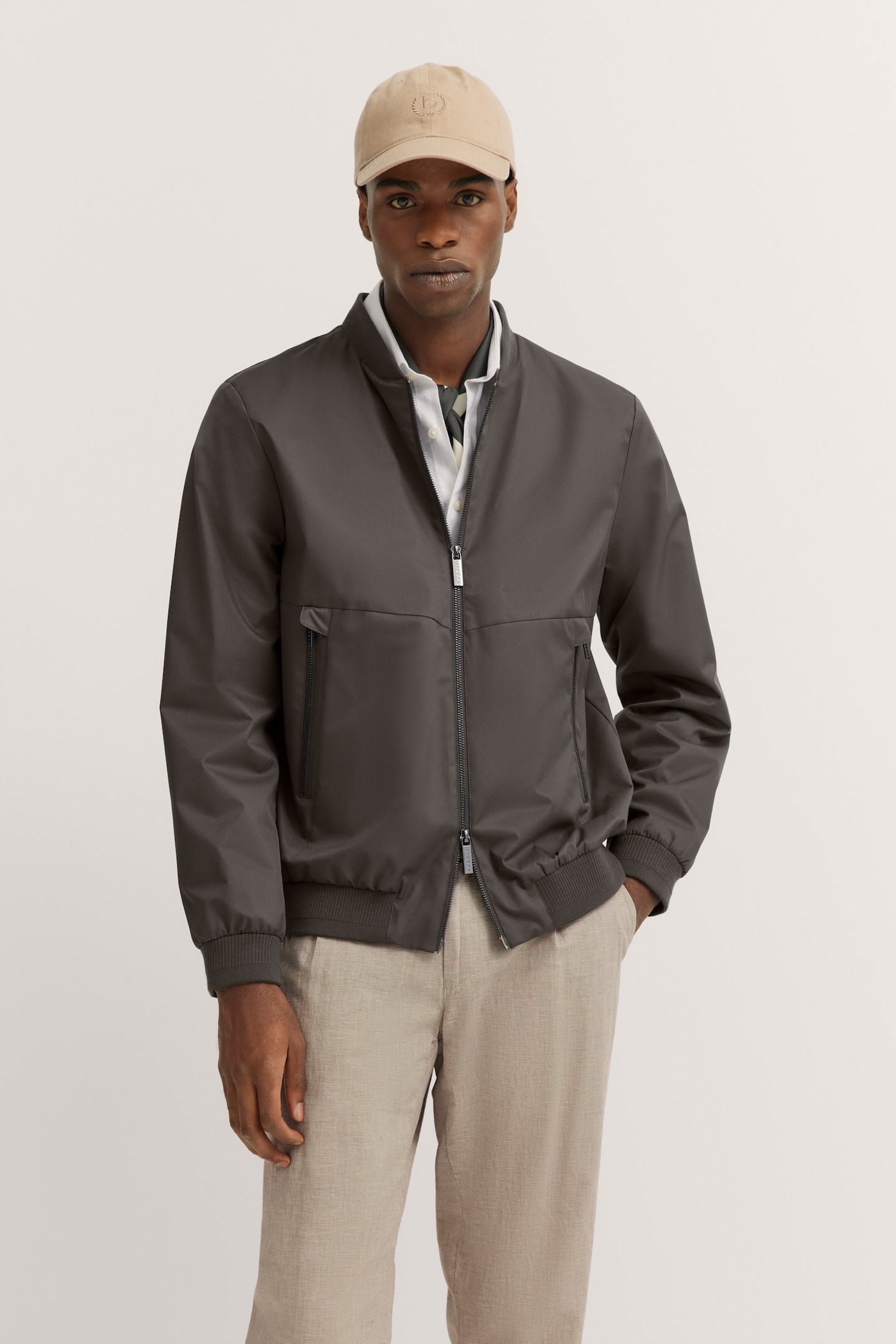 bugatti Blouson, ohne Kapuze, mit Collegekragen