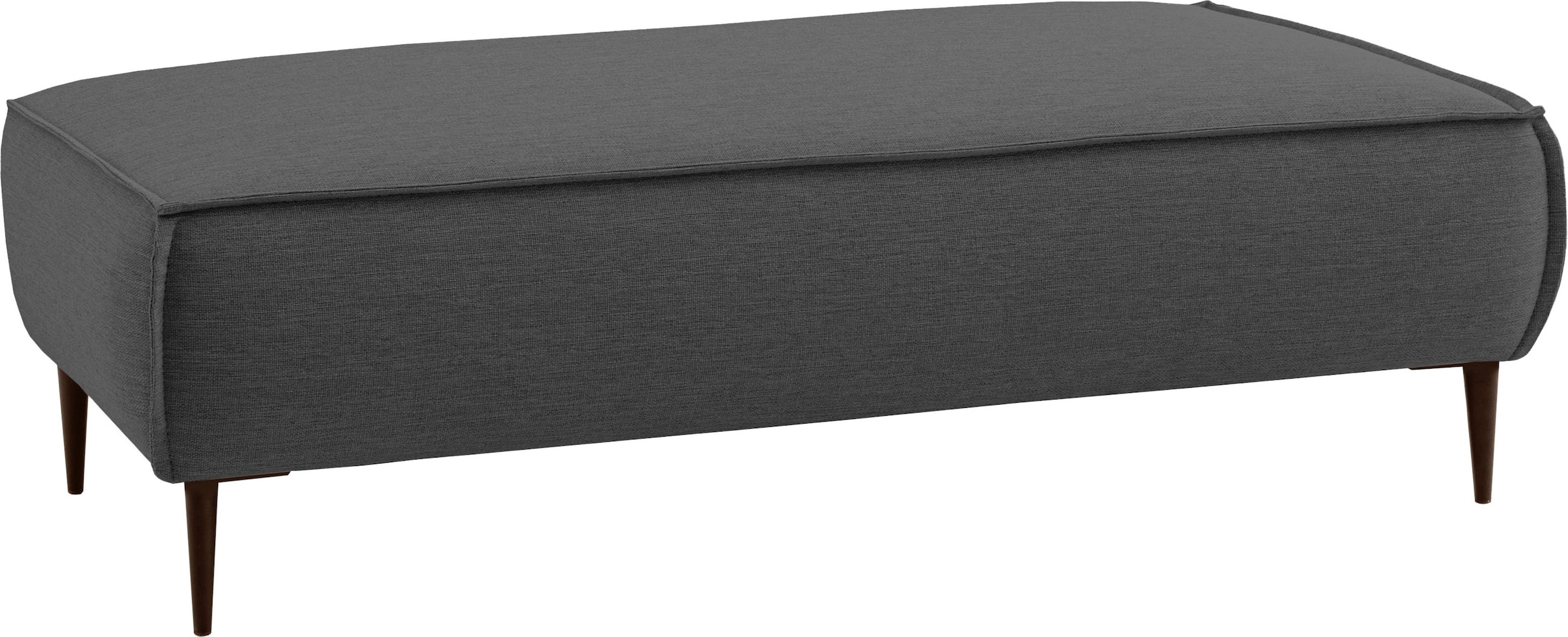 andas Hocker »TVINNU, mit Kedernaht, Cord u. Flachgewebe« zur Serie TVINNU, gemütlicher Sitzkomfort, rechteckig, schwarze Füße