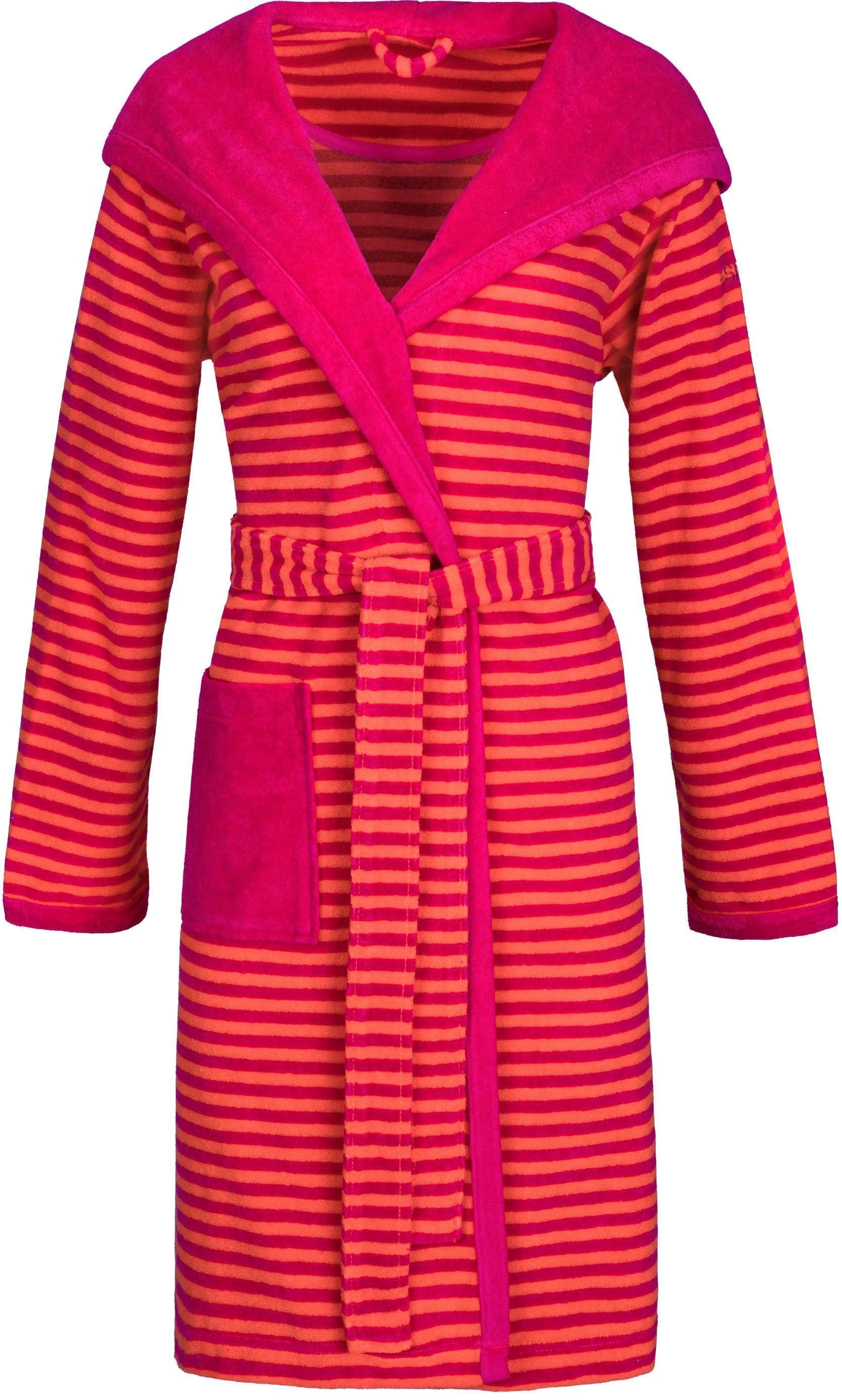 Esprit Damenbademantel »Striped Hoody«, | (1 Kapuze, mit mit gestreift Gürtel), BAUR St