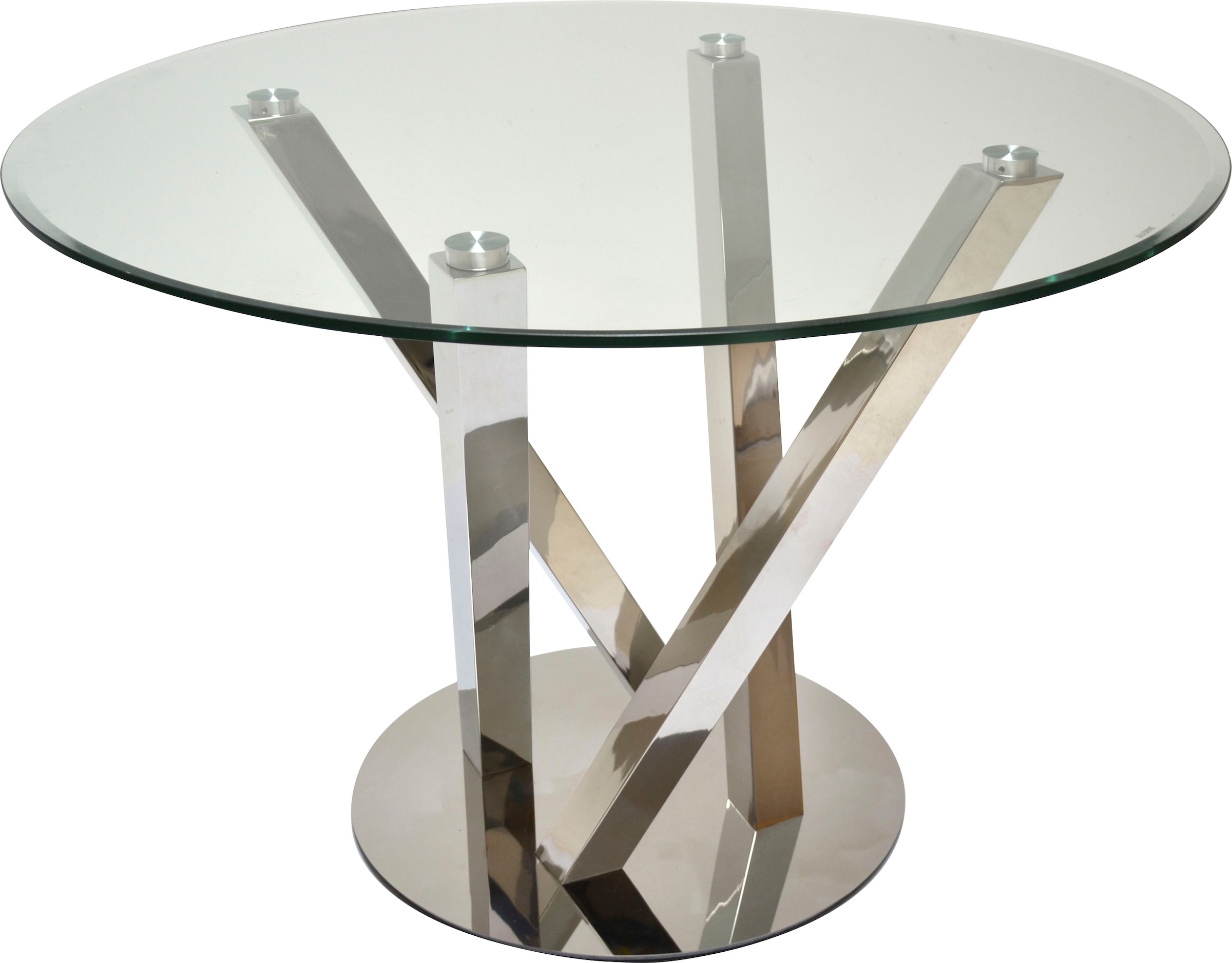INOSIGN Glastisch »Silvi«, rund, Ø 110 cm, schwarzes Metallgestell | BAUR