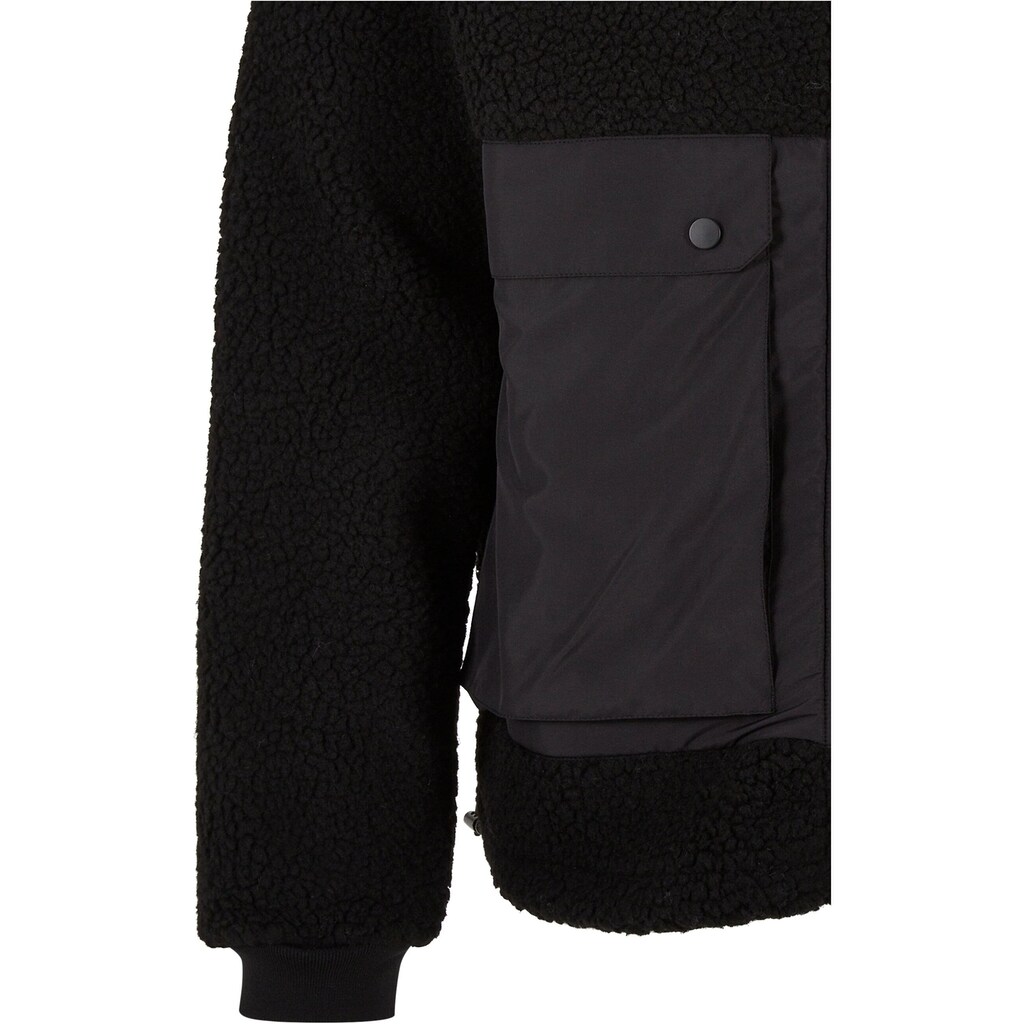 URBAN CLASSICS Winterjacke »Urban Classics Herren Short Raglan Sherpa Jacket«, (1 St.), ohne Kapuze