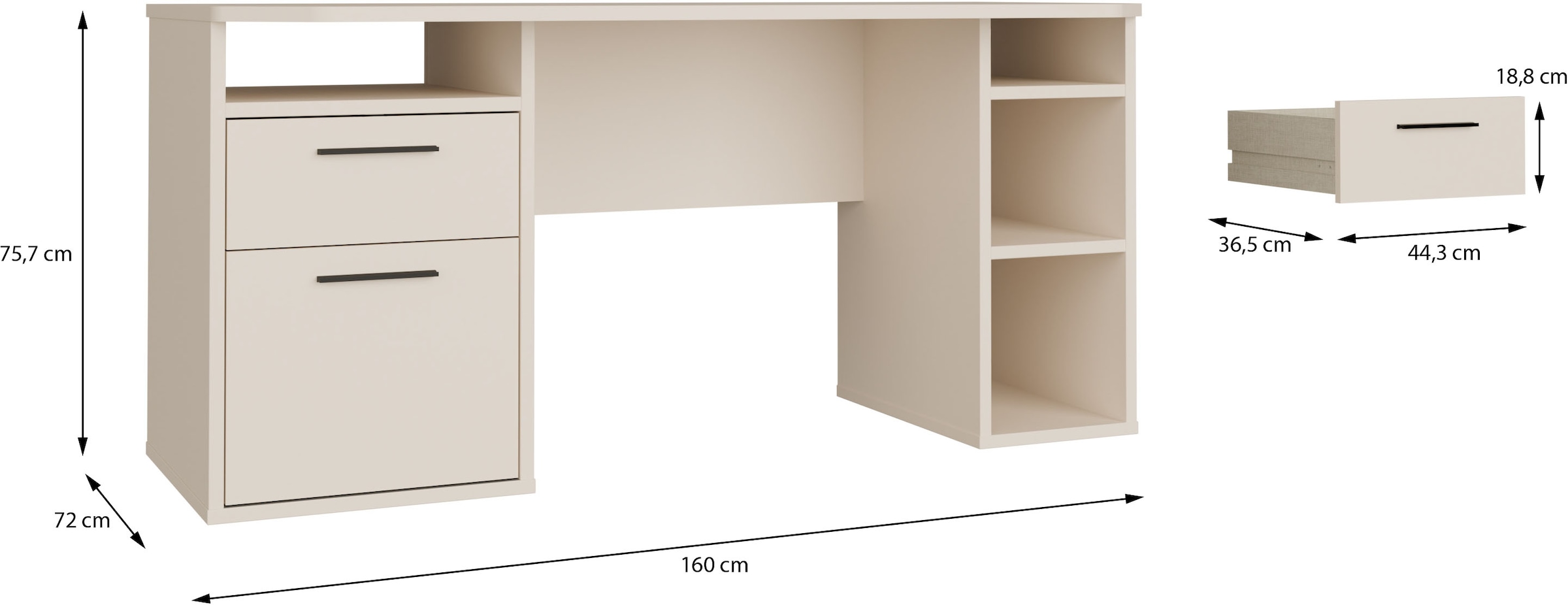 FORTE Schreibtisch »Tezaur«