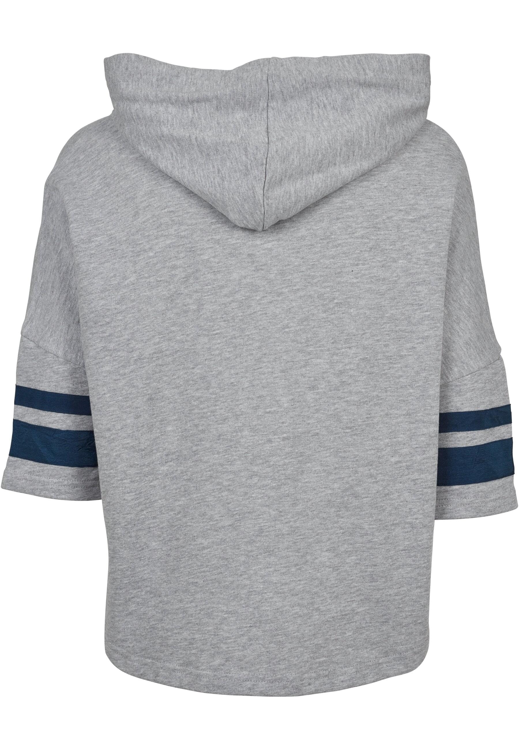 URBAN CLASSICS Rundhalspullover »Urban Classics Damen Ladies Taped Short Sleeve Hoody«