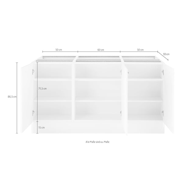 wiho Küchen Kücheninsel »Ela«, ohne E-Geräte, Breite 160 cm, Schubkästen  mit Soft-Close-Funktion | BAUR