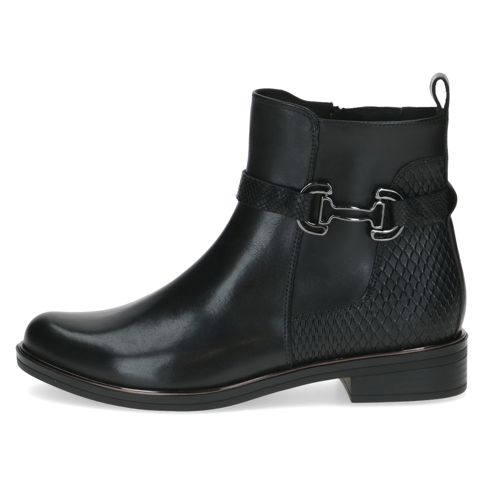 Caprice Stiefelette, Blockabsatz, Businessschuh, Boots mit edlem Schmuckelement