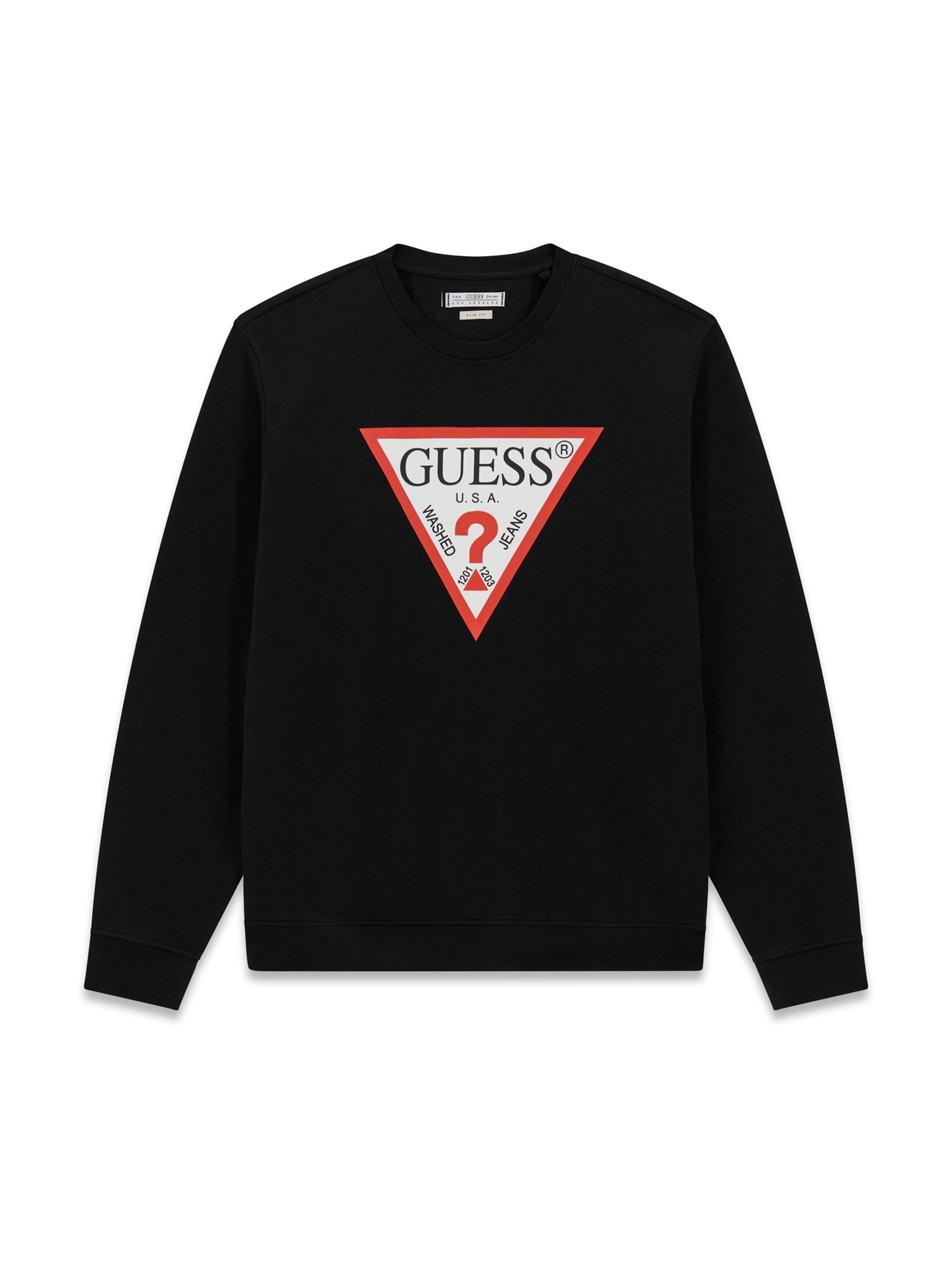 Guess Sweatshirt »RED TRIANGLE«, Rundhalsausschnitt, Regular Fit, Logodruck
