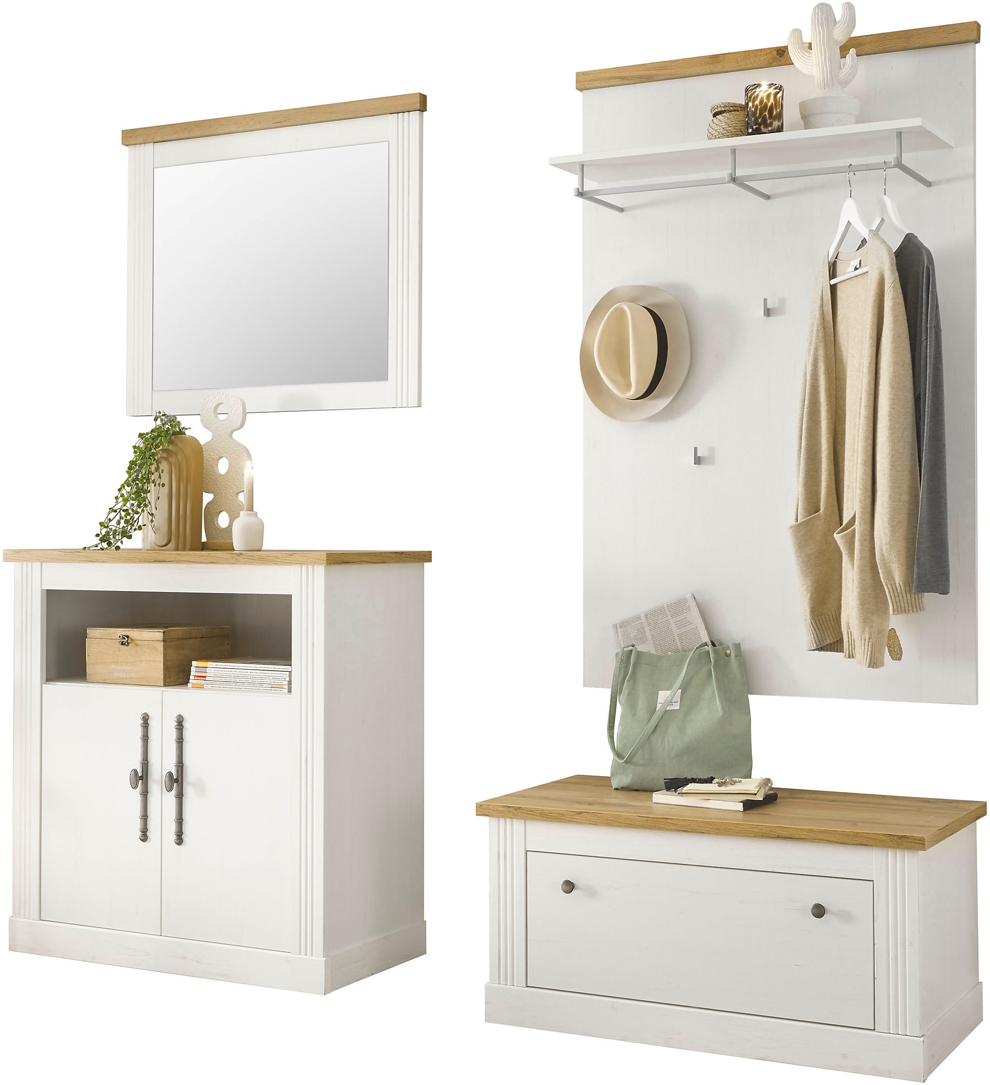OTTO home Garderoben-Set "Westminster BESTSELLER" Schuhbank, Spiegel, Kommo günstig online kaufen