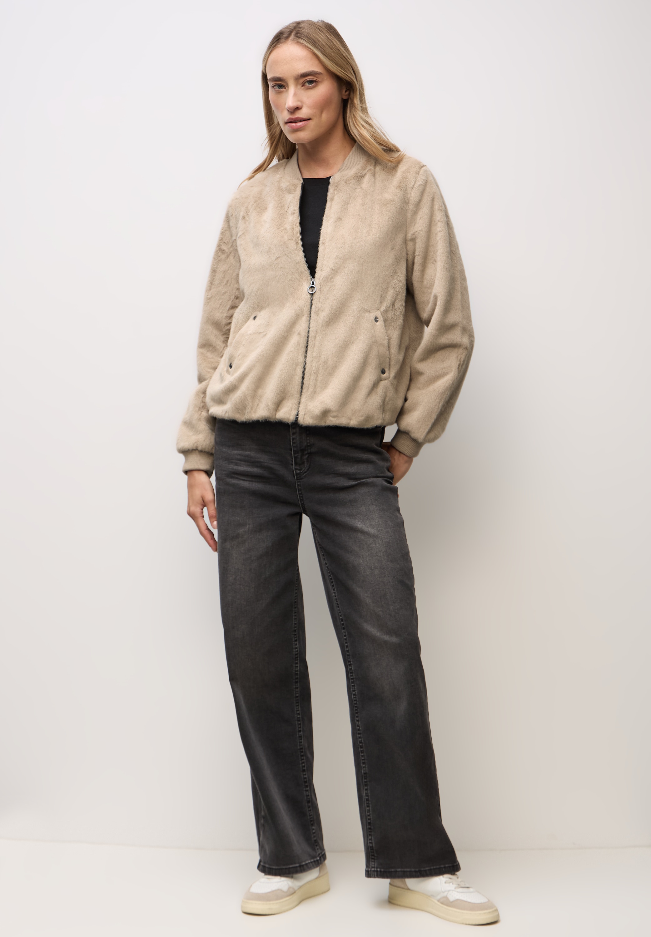 STREET ONE Blouson ohne Kapuze mit Tunnelzug am Saum