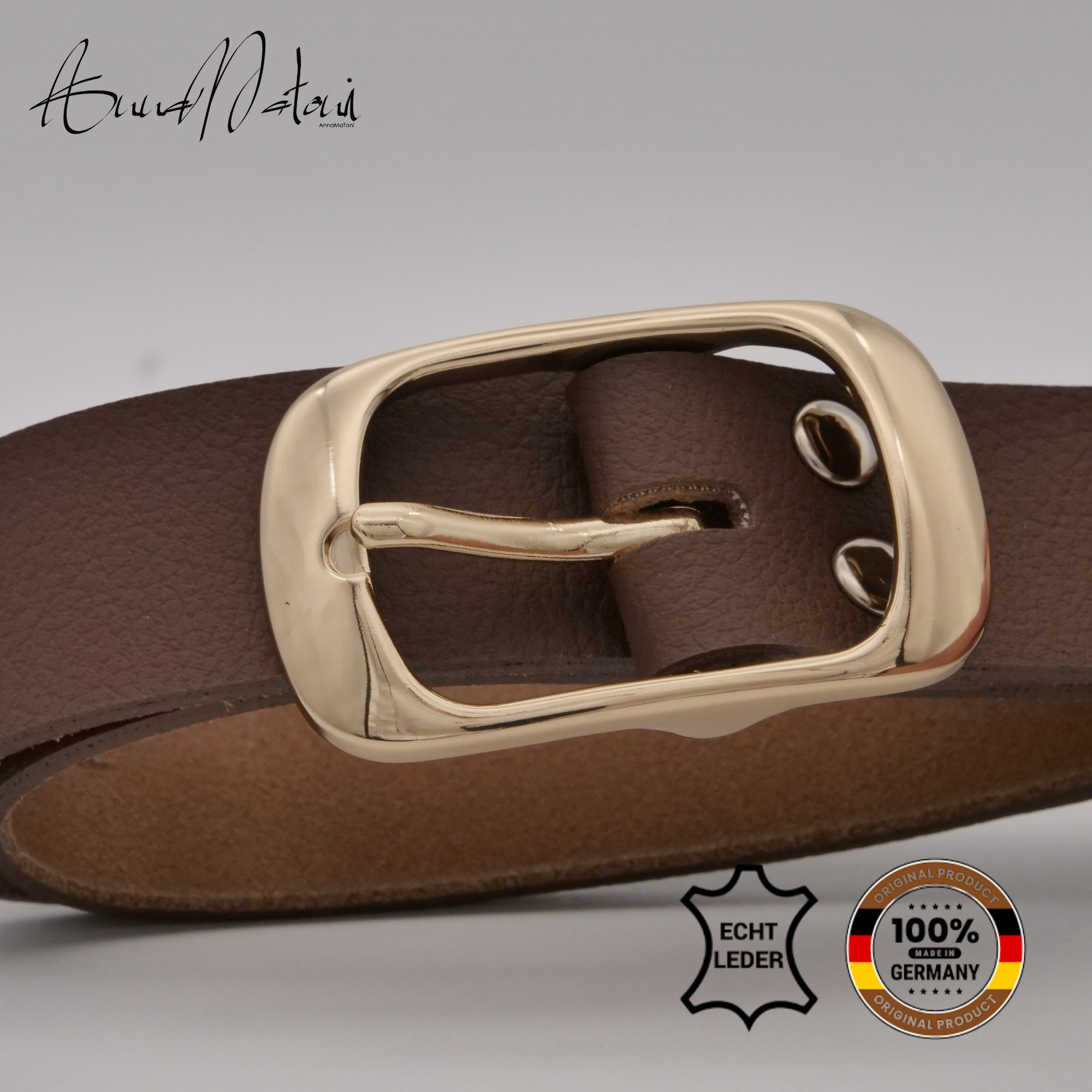 Thumbnail - AnnaMatoni Ledergürtel "AnnaMatoni Damen Ledergürtel in hochwertigem Veganem Nappa 3cm"