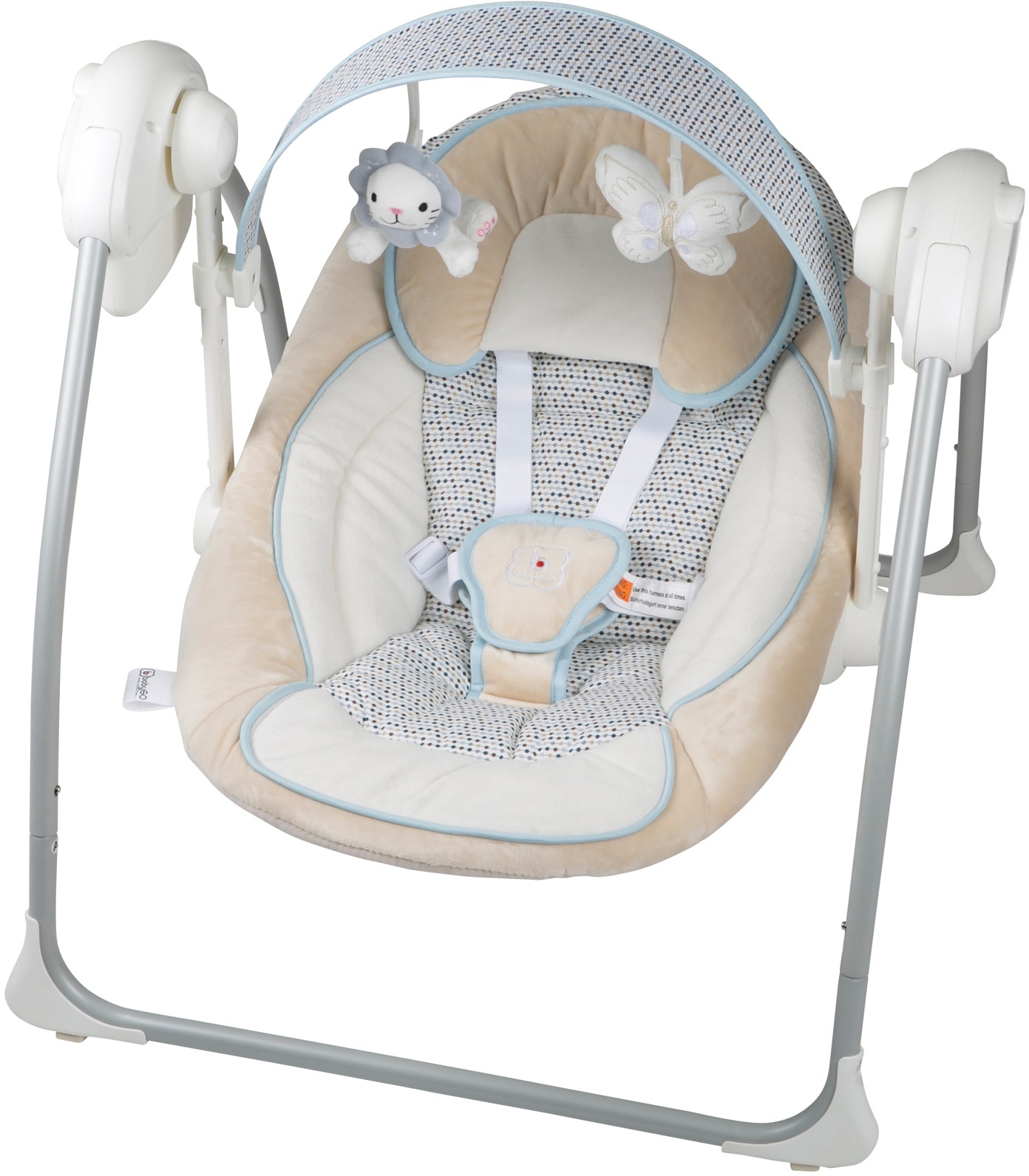 BabyGo Babywippe »Dandly, beige«, bis 9 kg, elektrisch, mit Sound