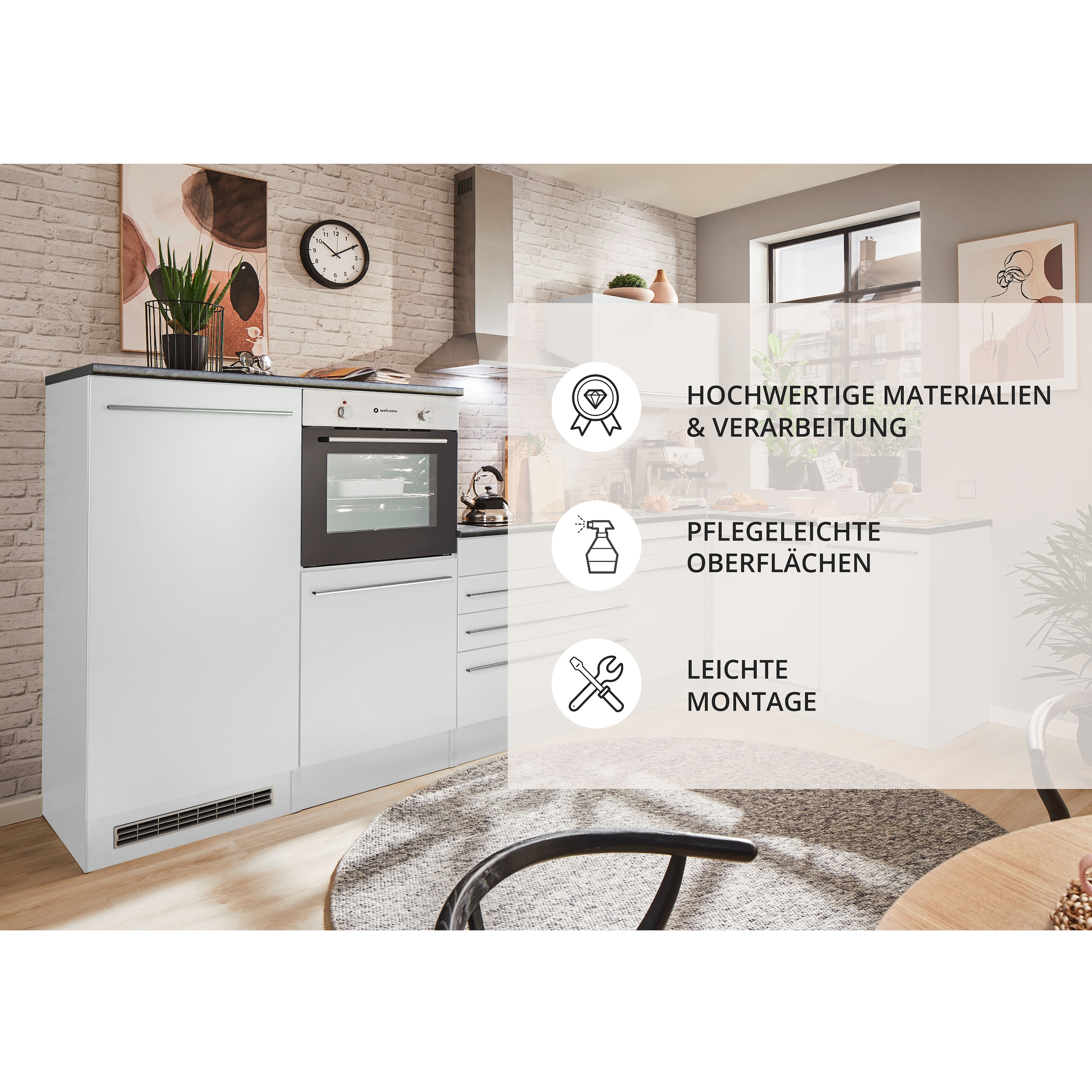 BASIC by Balculina Winkelküche »Jazz« Stellbreite 320/175 cm, wahlweise mit E-Geräten