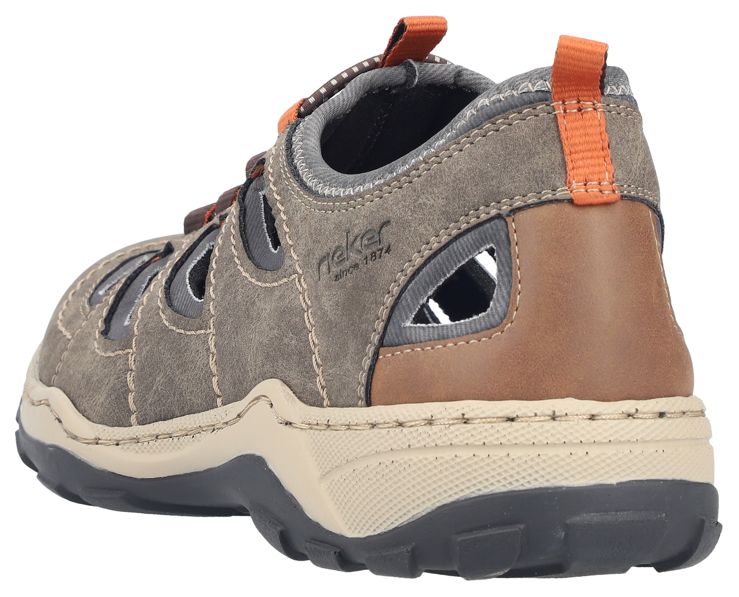 Rieker Slipper  Trekking Schuh, Sandale, Sommerschuh mit praktischem Gummizug