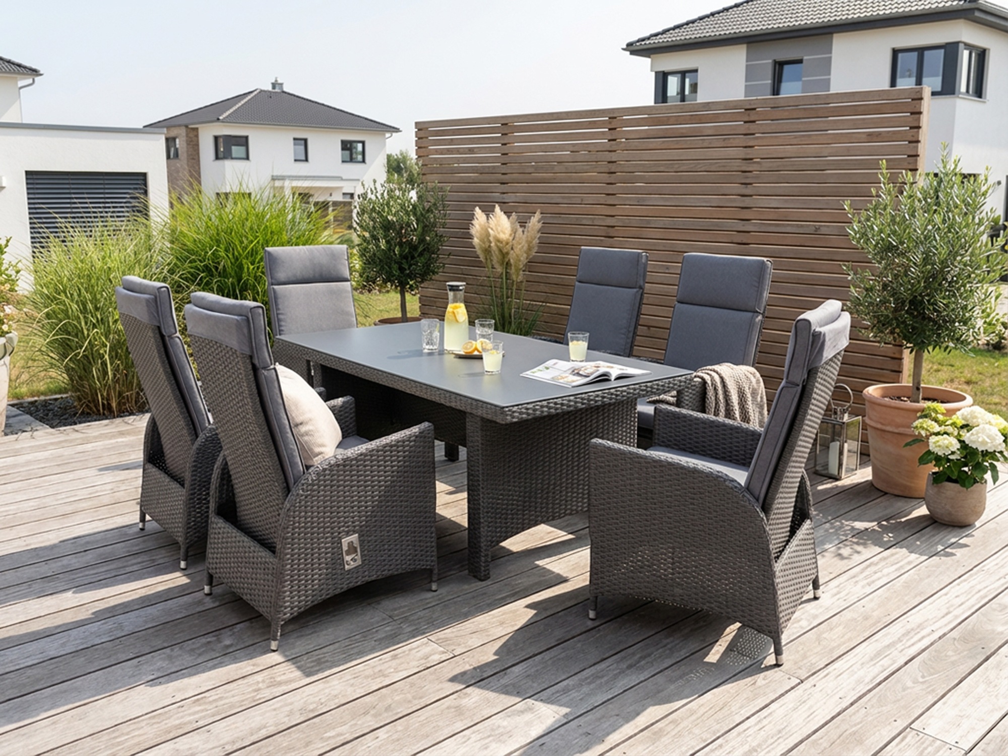 KONIFERA Garten-Essgruppe ""Newcastle"" Set, 6 Sessel, Rückenlehne verstell günstig online kaufen