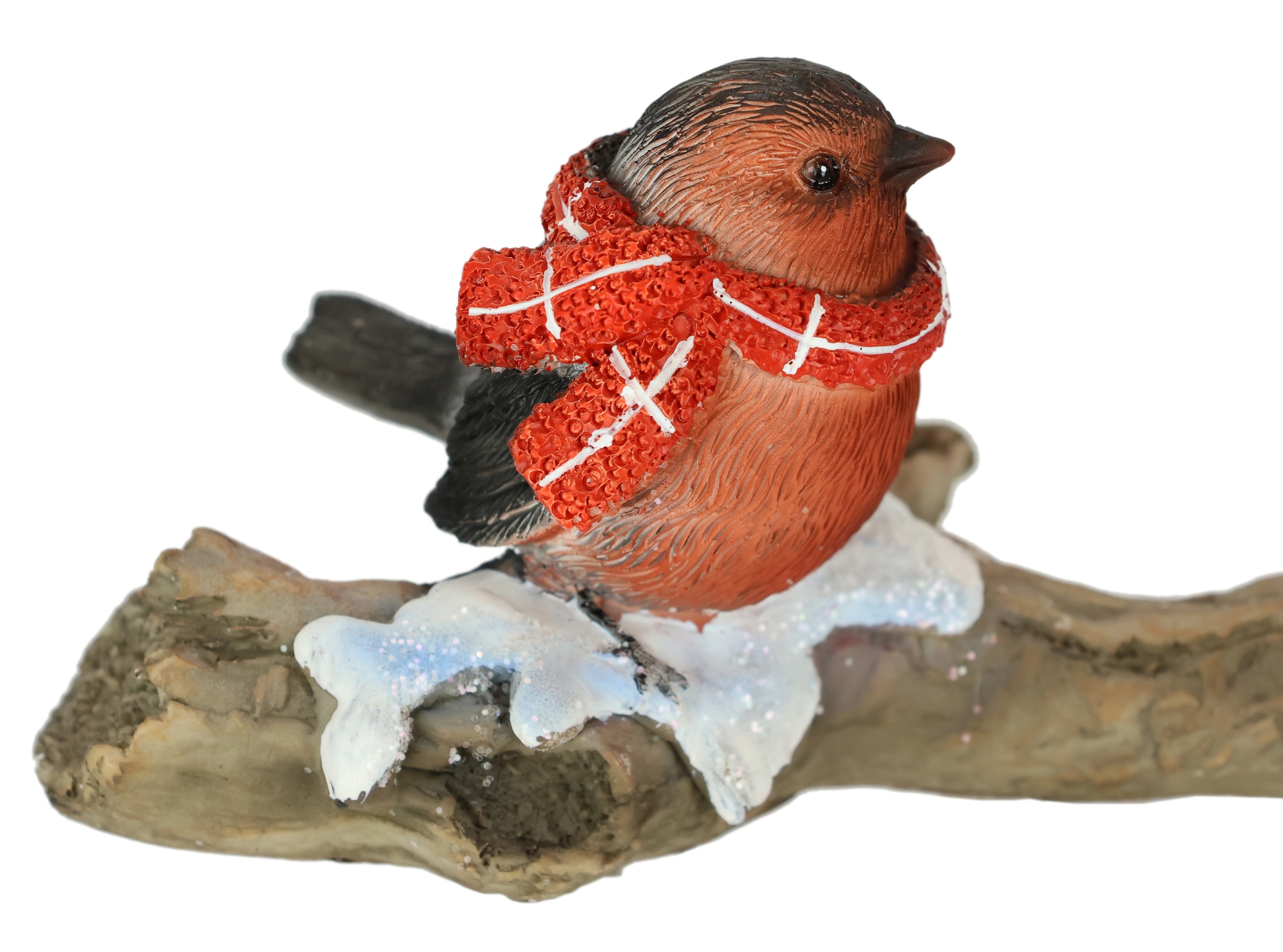 I.GE.A. Dekofigur »Vögel auf Baumstamm«, Tierfigur auf Ast Statue Herbstdeko Winterdeko Weihnachtsdeko Deko
