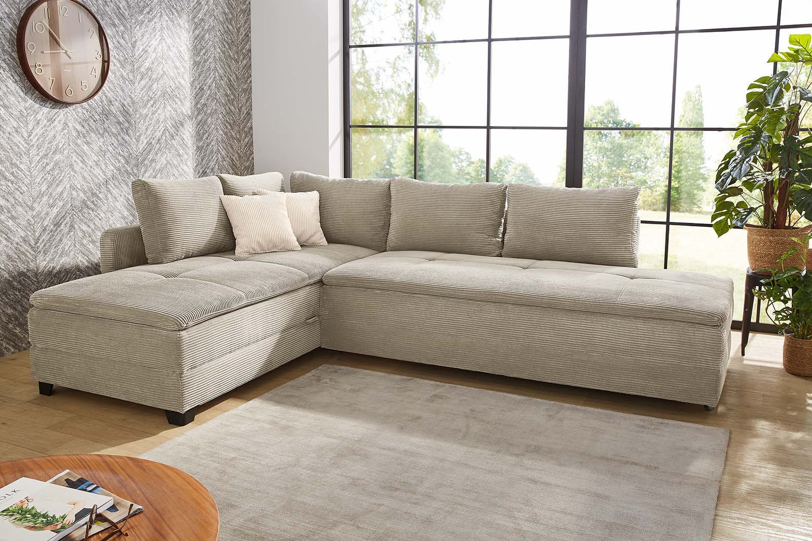 Jockenhöfer Gruppe Ecksofa "Madrid L-Form, B: 306 cm, Liegefl. 180x200 cm, günstig online kaufen
