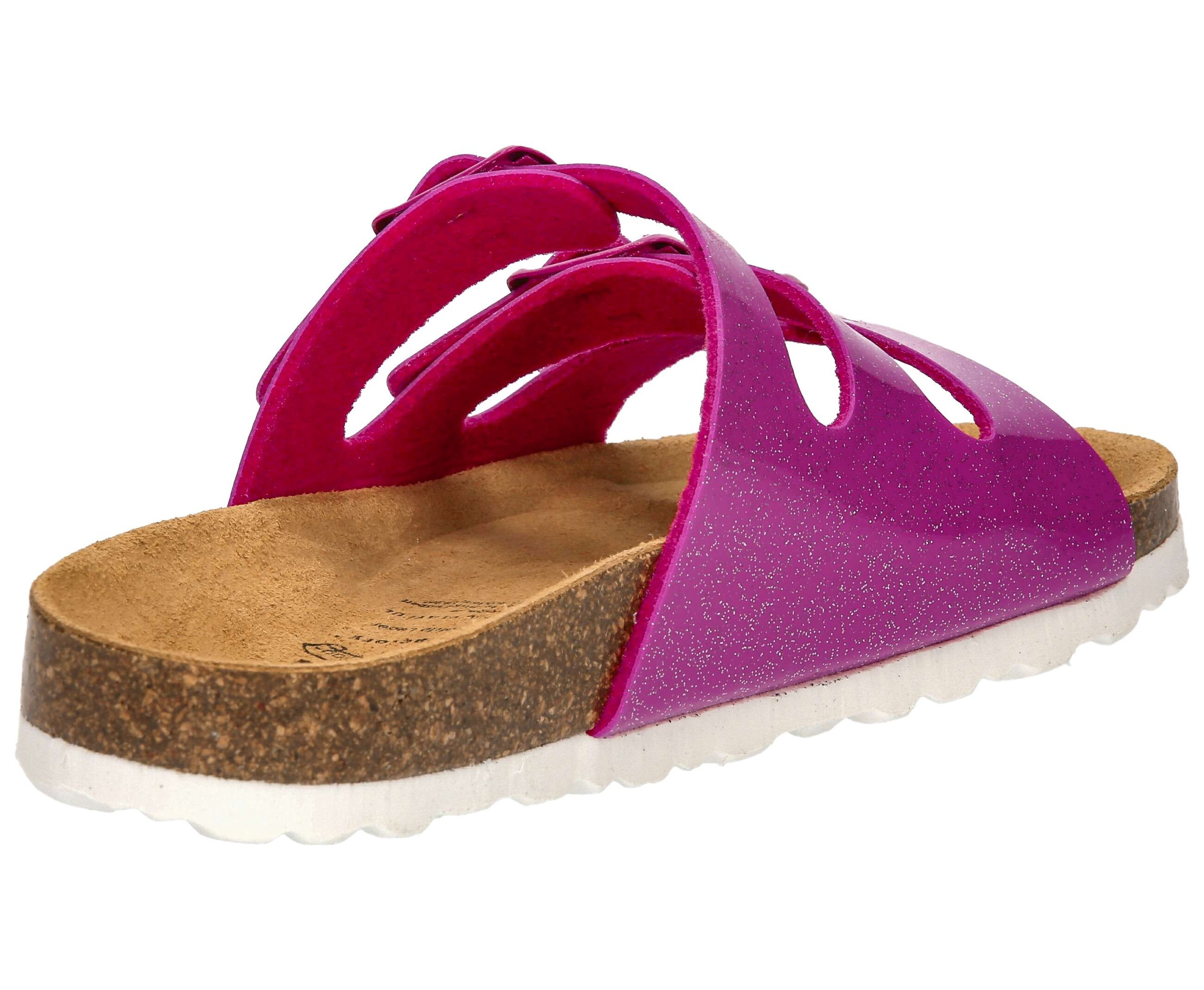 Pantolette LICO "Pantolette Bioline Kids Glitter", Mädchen, Gr. 30, rosa, Synthetik, Schuhe Pantolette 3