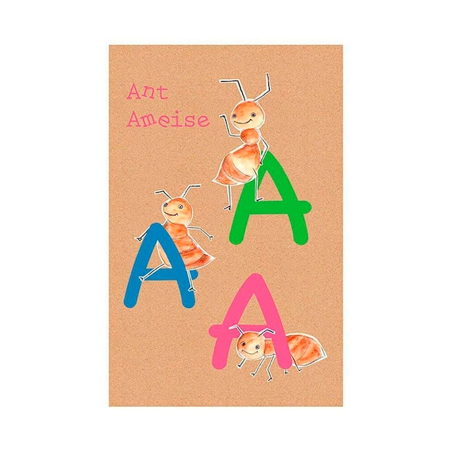 Komar Poster »ABC Animal A«, Buchstaben, (1 St.), Kinderzimmer, Schlafzimmer,  Wohnzimmer | BAUR