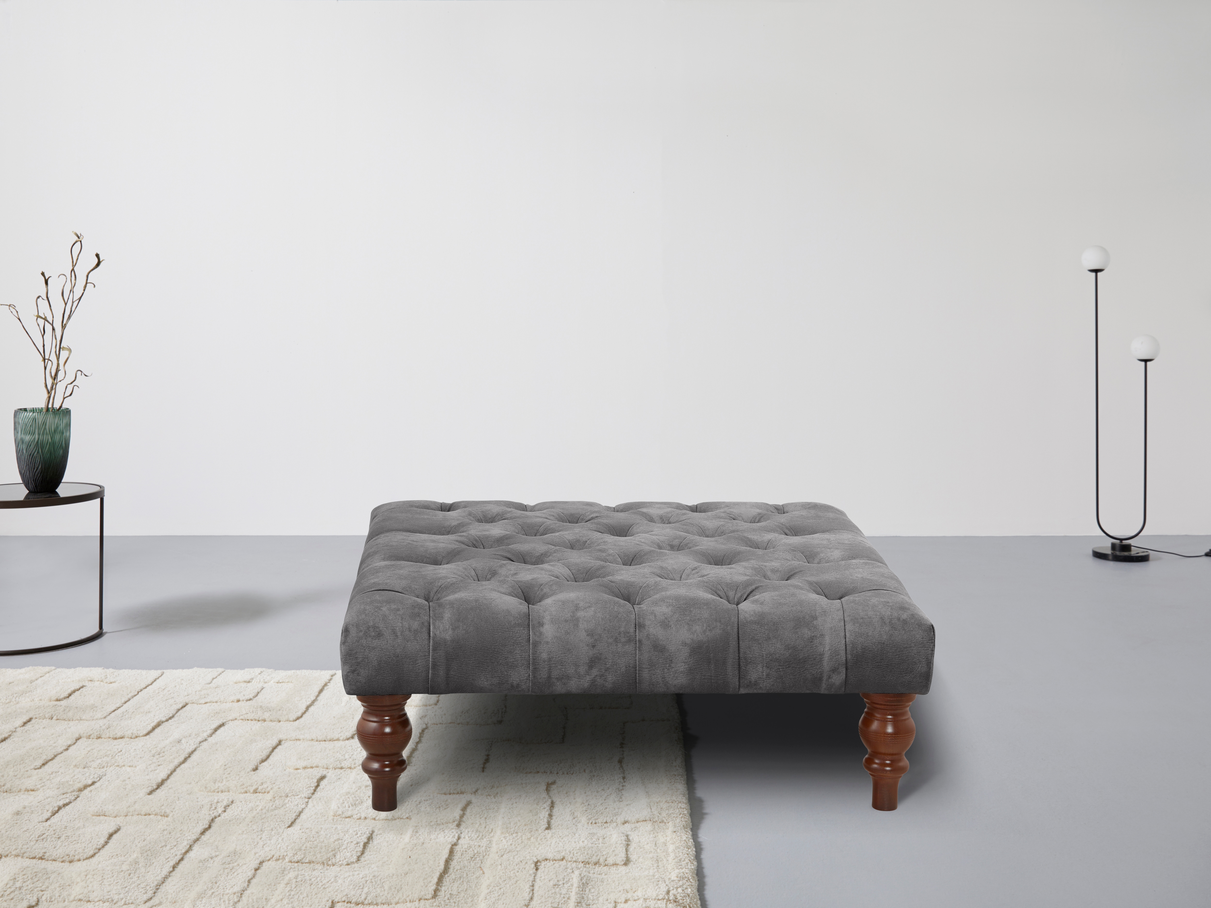 OTTO home Polsterhocker "Chesterfield" mit Knopfheftung, auch in Leder
