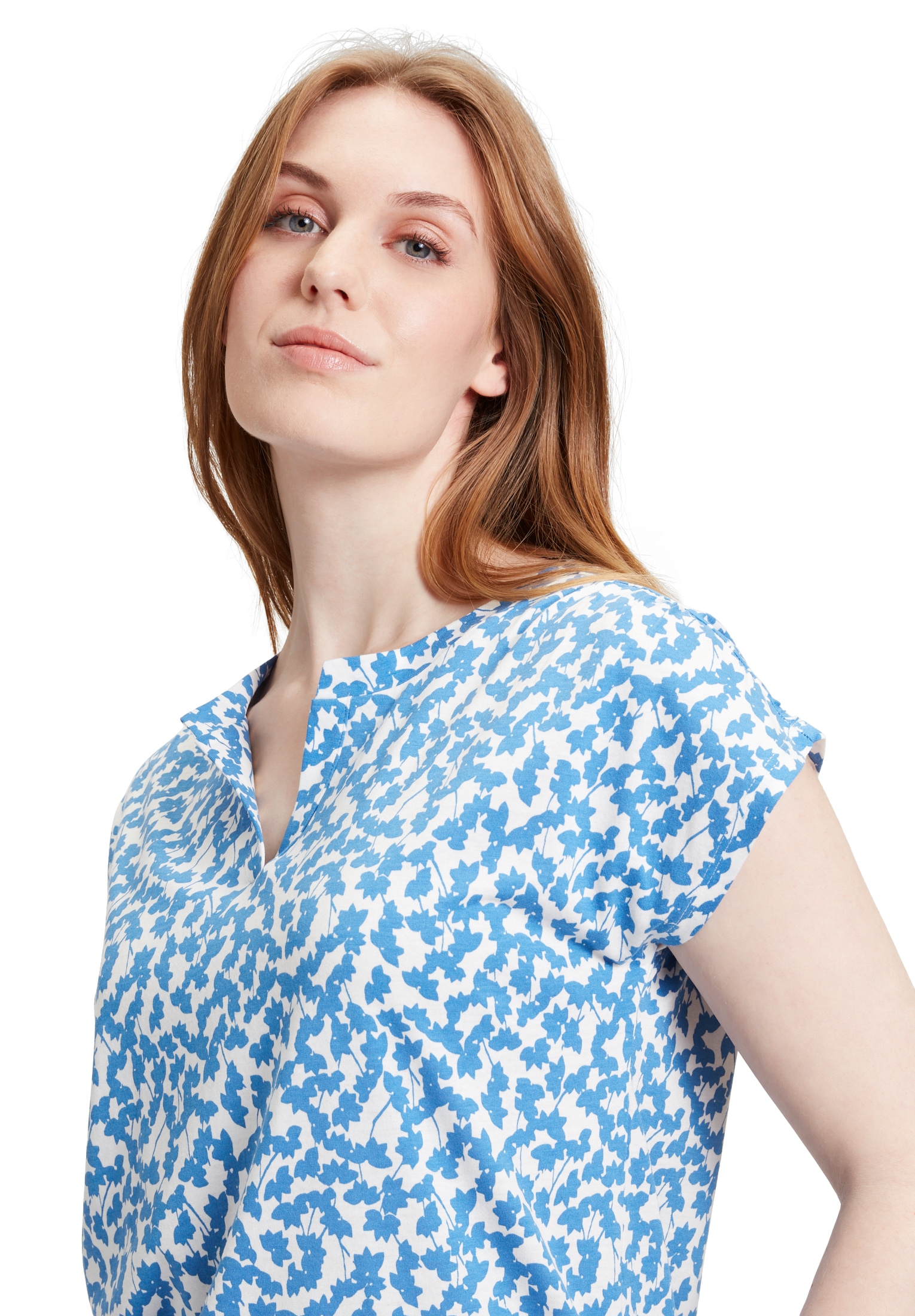 Betty&Co Kurzarmshirt »Betty & Co Damen Casual-Shirt mit Tunnelzug«, (1 tlg.), Druck