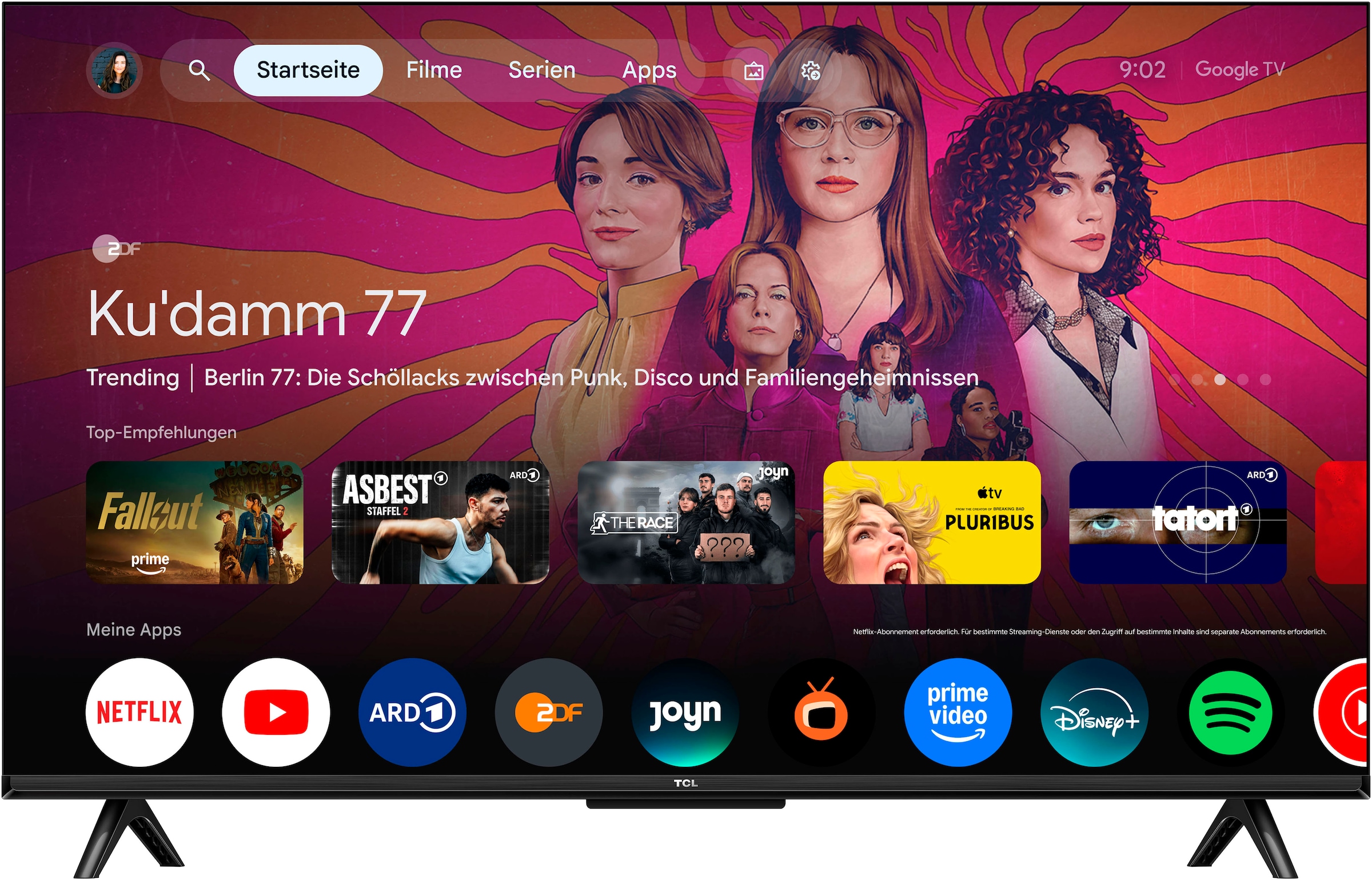 TCL QLED-Fernseher »43T61DX1« 108 cm/43 ″ Smart-TV