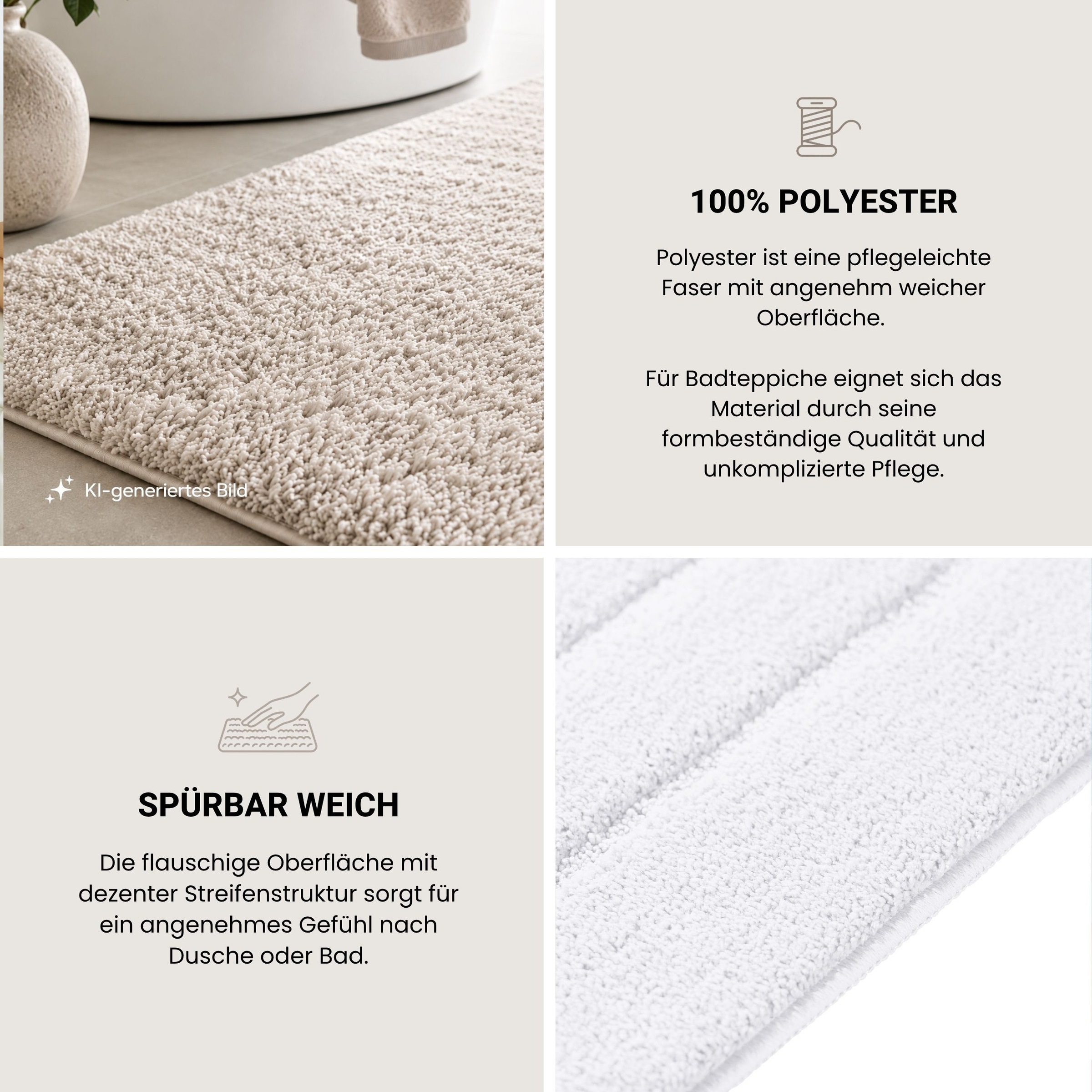 Schiesser Badematte »Milano mit weichem Flor und rutschhemmender Rückseite« Höhe 3 mm rutschhemmend beschichtet fußbodenheizungsgeeignet OEKO-TEX® STANDARD 100 zertifiziert