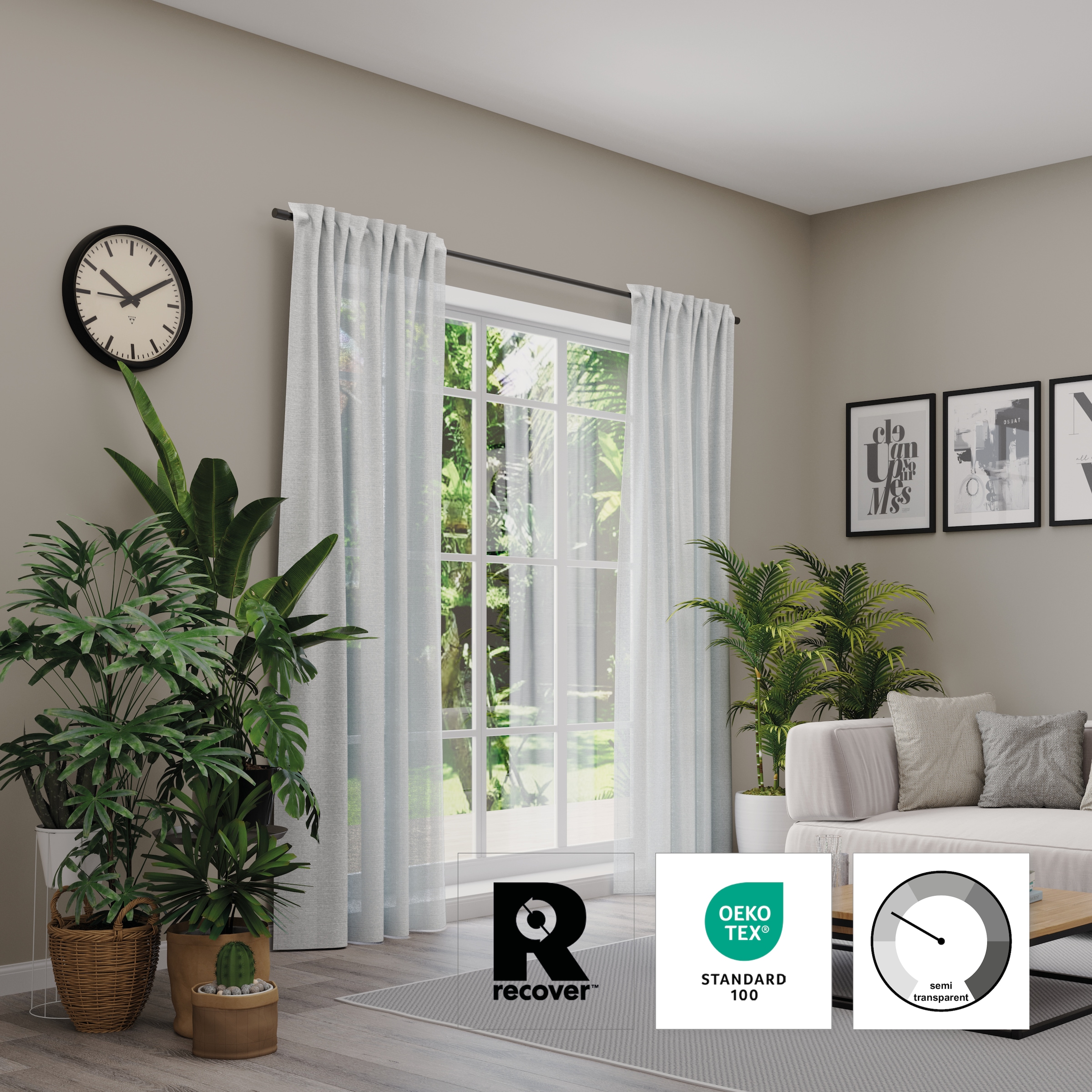 Neutex for you Vorhang "Alora Eco" Multifunktionsband 1 Stk. tlg. günstig online kaufen