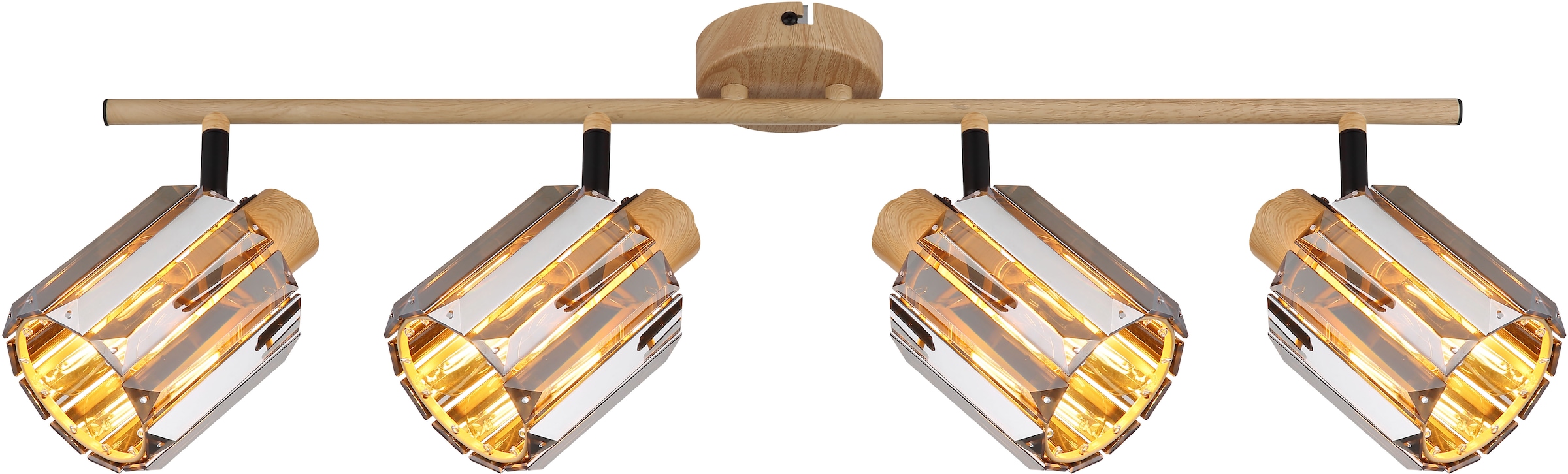 NOWA LED Deckenstrahler »RUN«, 4 flammig, Leuchtmittel E14 | ohne Leuchtmittel, geeignet für E14-Fassung, Abmessungen 640x90x150 mm