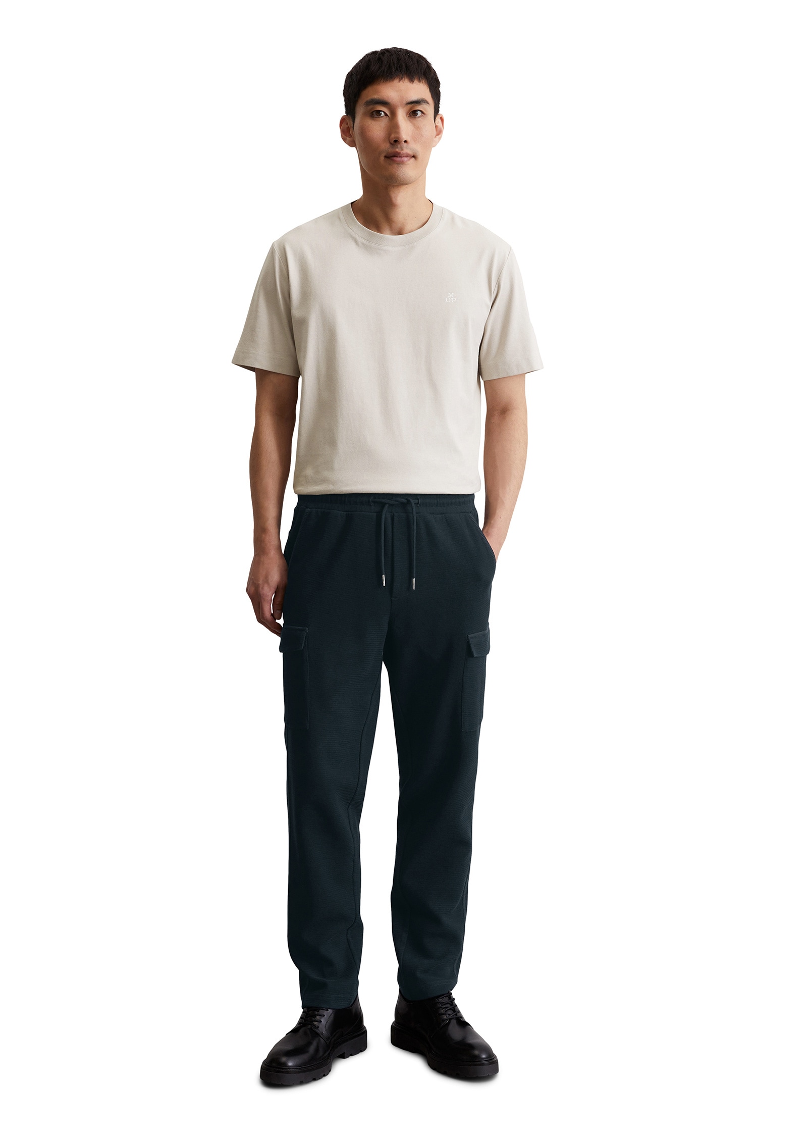 Marc O'Polo Jerseyhose »aus Bio-Baumwolle mit Struktur«