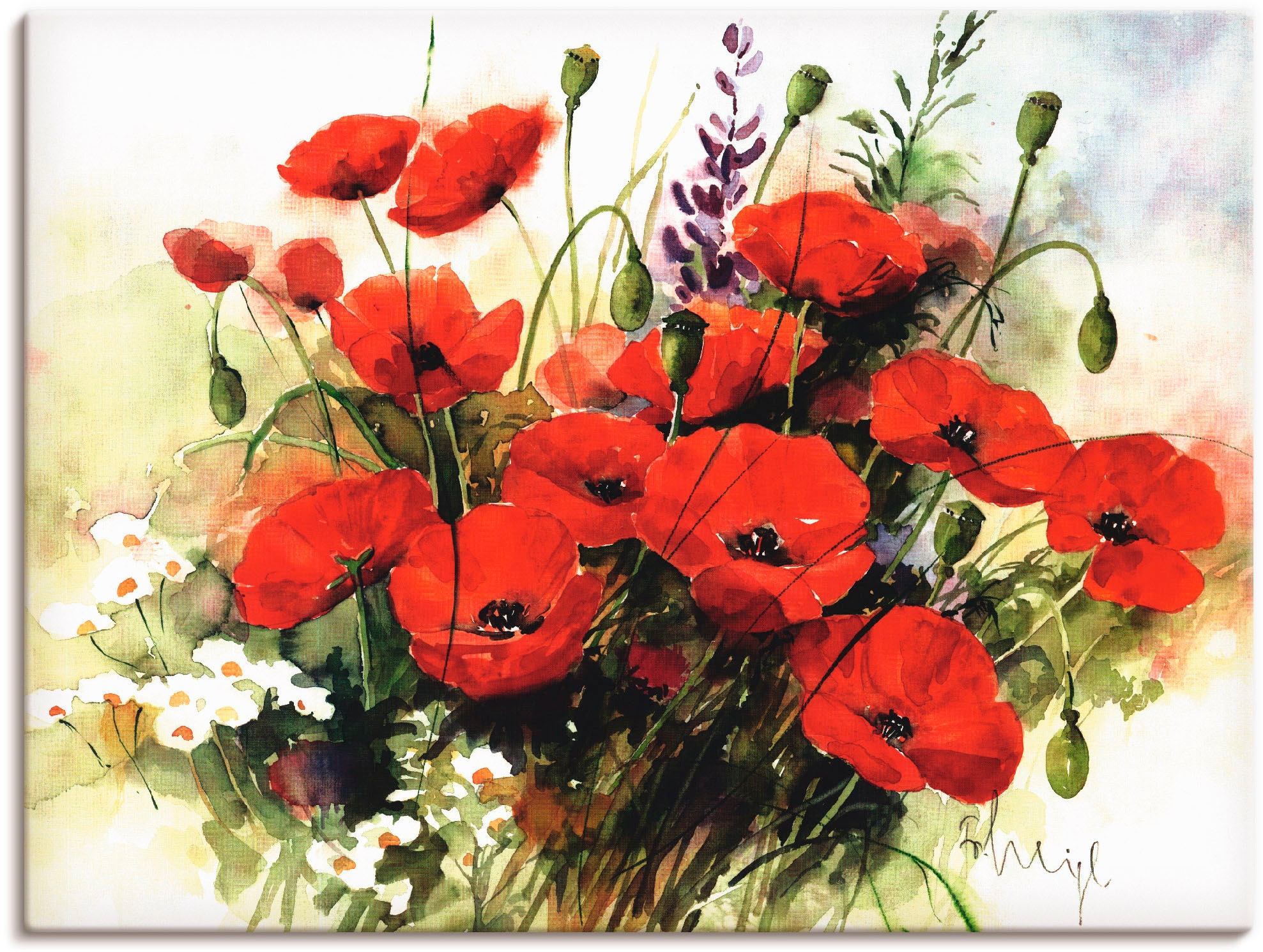 Artland Wandbild »Blumen Zusammenstellung III«, Blumen, (1 St.), als  Leinwandbild, Wandaufkleber oder Poster in versch. Größen kaufen | BAUR