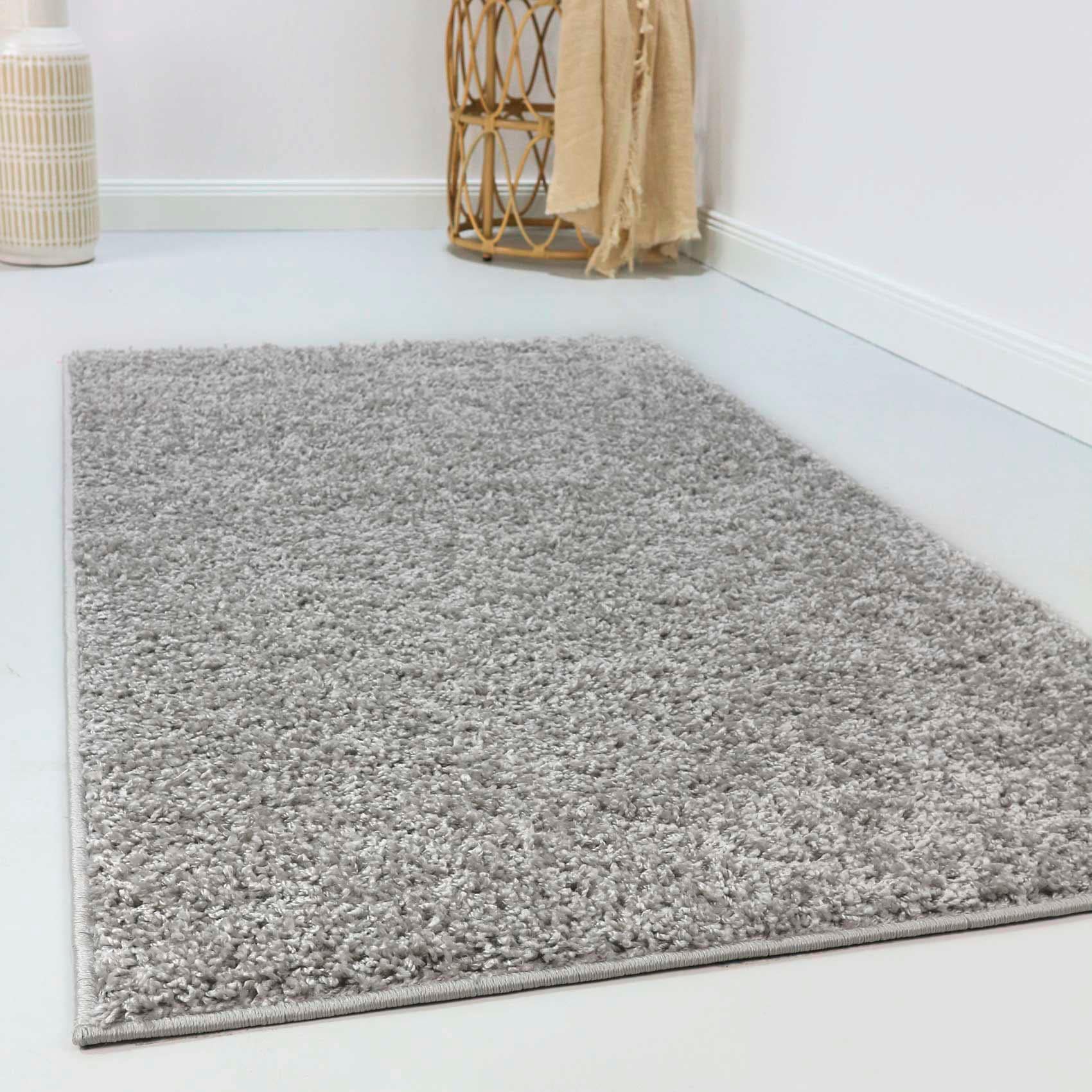 Esprit Hochflor-Läufer "Whisper Shag", rechteckig, 30 mm Höhe, Wohnzimmer, Schlafzimmer, uni, waschbar, mit Antirutschbe