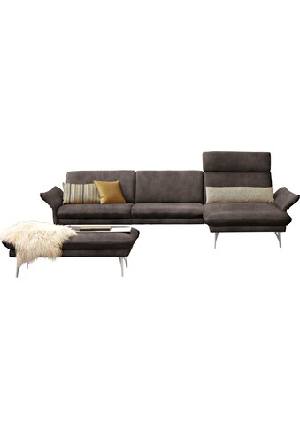 Ecksofa »1928«, (Sofa mit oder ohne Hocker auswählen!)