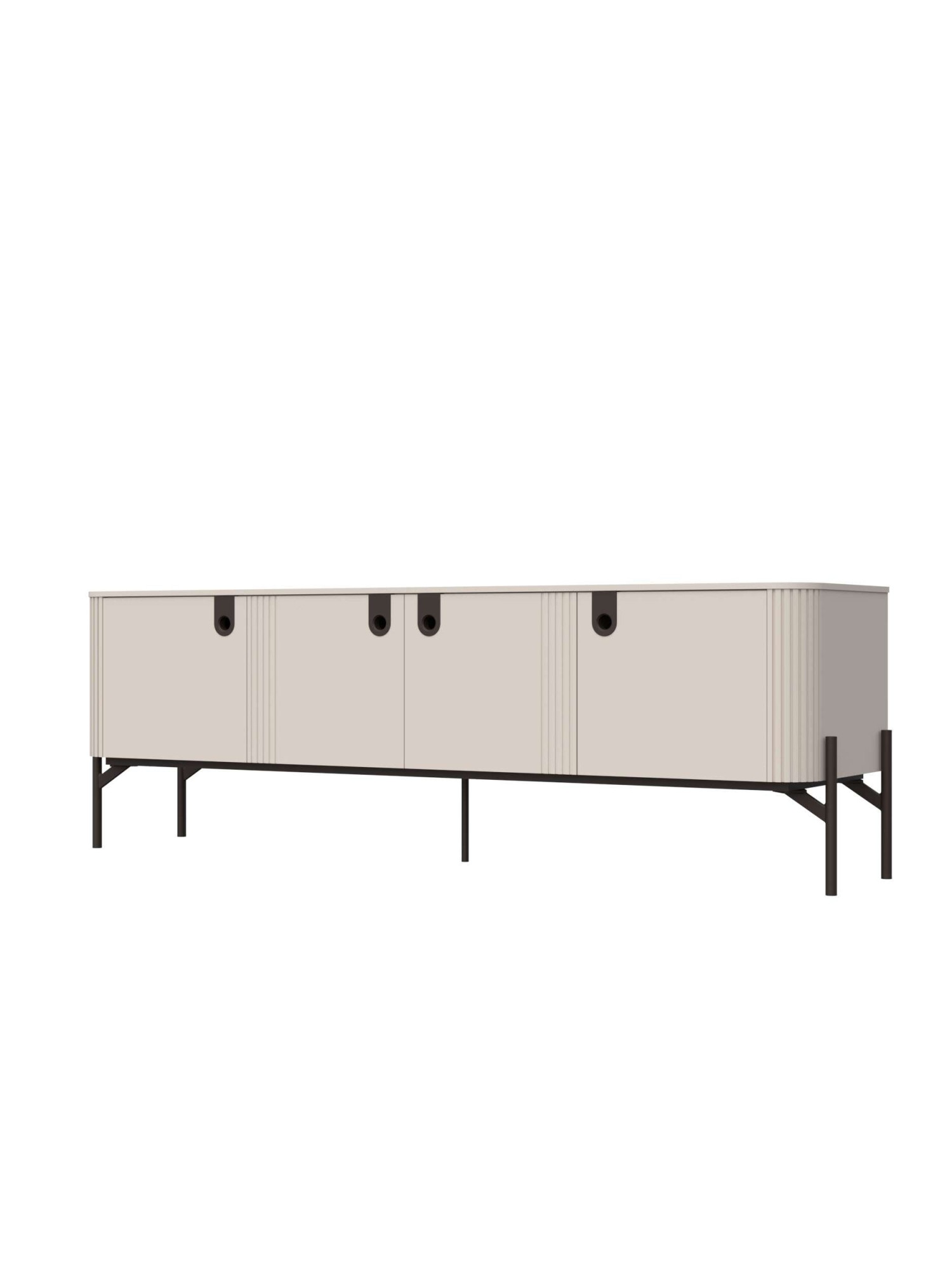 OTTO home Lowboard »Rondo TV-Board, TV-Kommode, TV-Schrank, TV-Unterschrank, TV-Möbel« UV lackiert, Soft Close Funktion, Metallrahmen als Basis des Elements