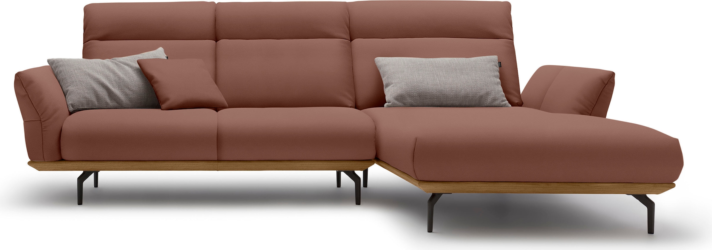 Creation BY ROLF BENZ Ecksofa "CR.460" Sockel in Nussbaum, Winkelfüße in Um günstig online kaufen