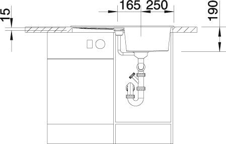 Blanco Granitspüle »METRA 45 S«, aus SILGRANIT®