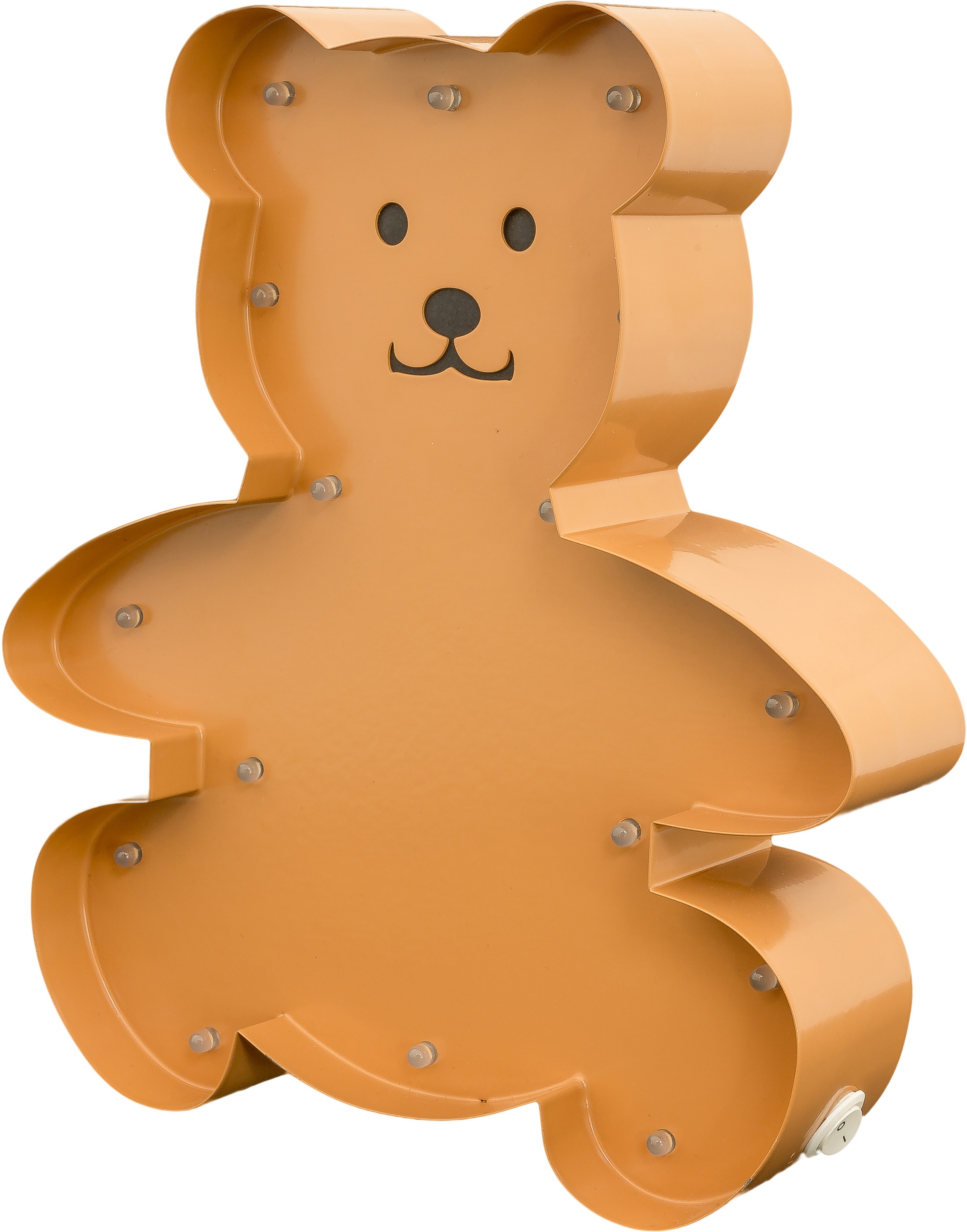 MARQUEE LIGHTS LED Dekolicht »Teddy«, 18 flammig, Leuchtmittel LED-Modul | LED fest integriert, Wandlampe, Tischlampe Teddybär, Bär mit 18 Leuchtmittel - 20x23 cm