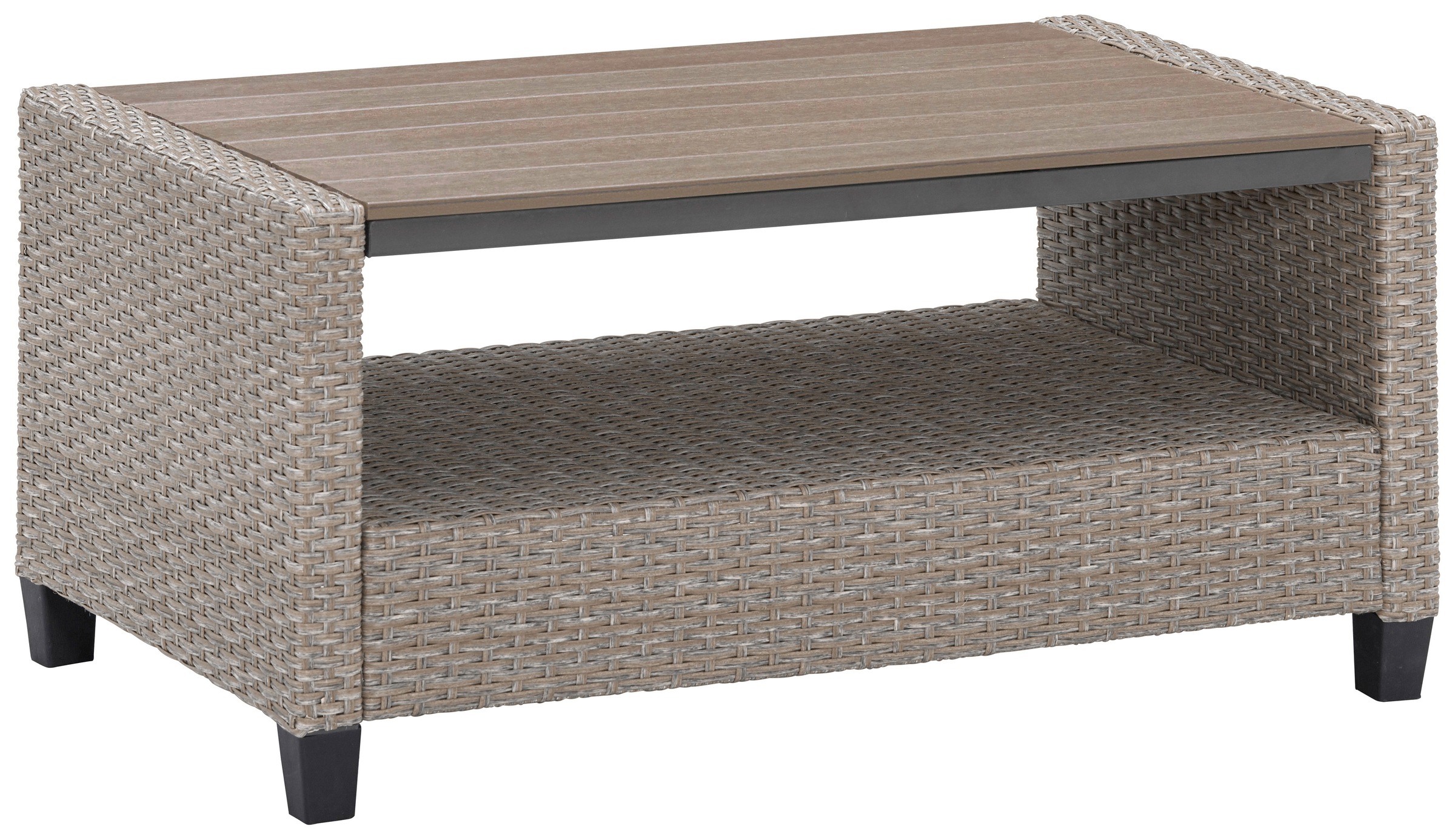 KONIFERA Gartenlounge-Set »Lorca de luxe«, (16 tlg.), 2x Ecksofa, 2 Hocker, Tisch 100x55 cm, Polyrattan