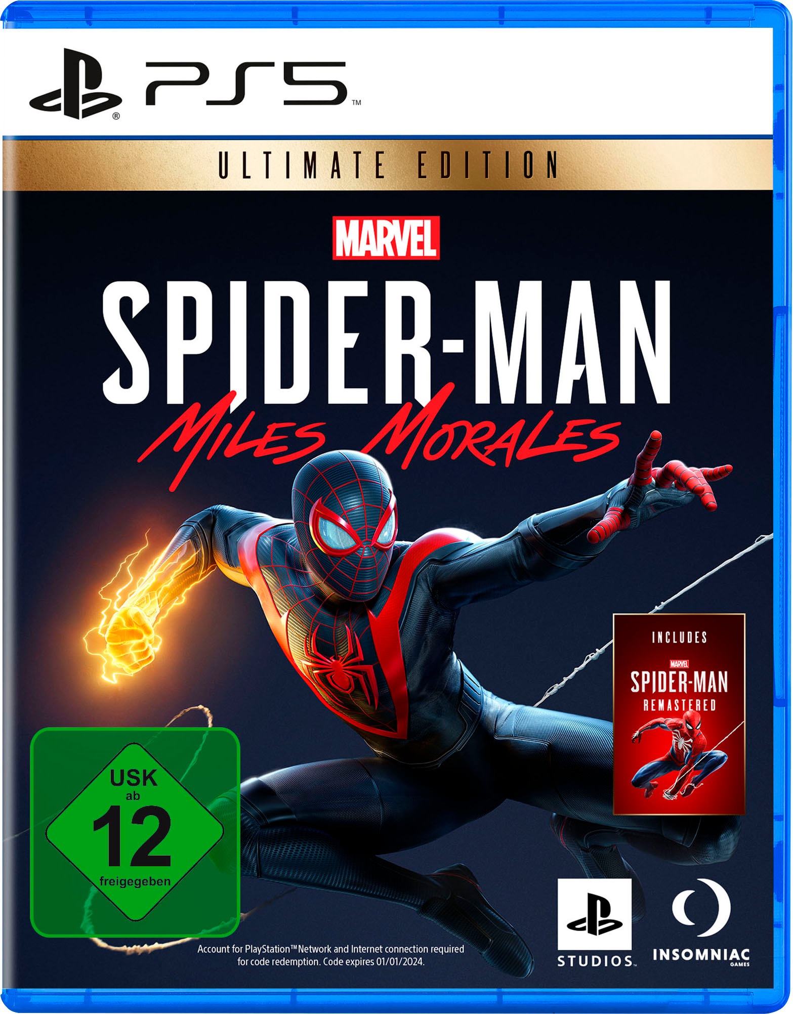PLAYSTATION 5 Spielesoftware "Marvel's Spider-Man: Miles Morales Ultimate Edition", PlayStation 5, bunt, Spielesoftware