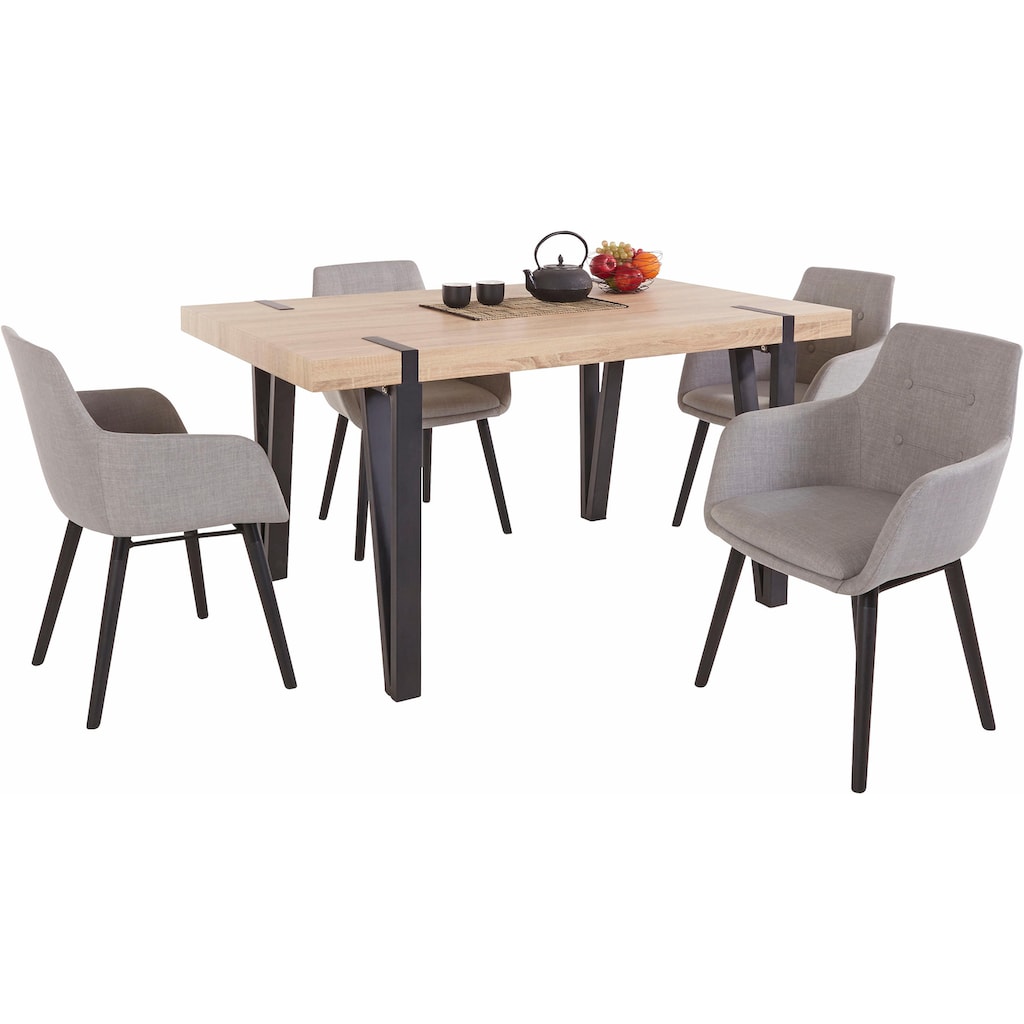 Home affaire Essgruppe »Sanchez und Bradford«, (Set, 5 tlg.), mit Tisch, Breite 150 cm