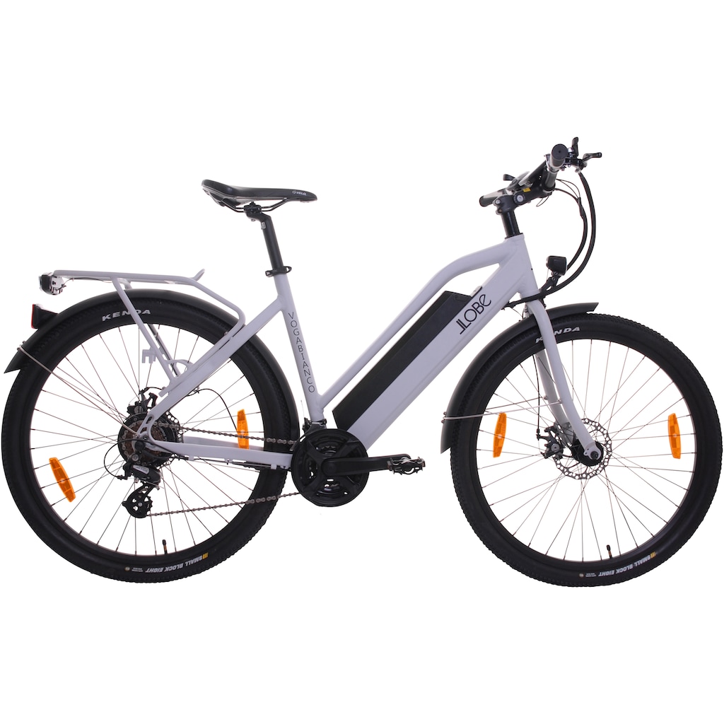 LLobe E-Bike »Voga Bianco«, 21 Gang, Shimano, Heckmotor 250 W