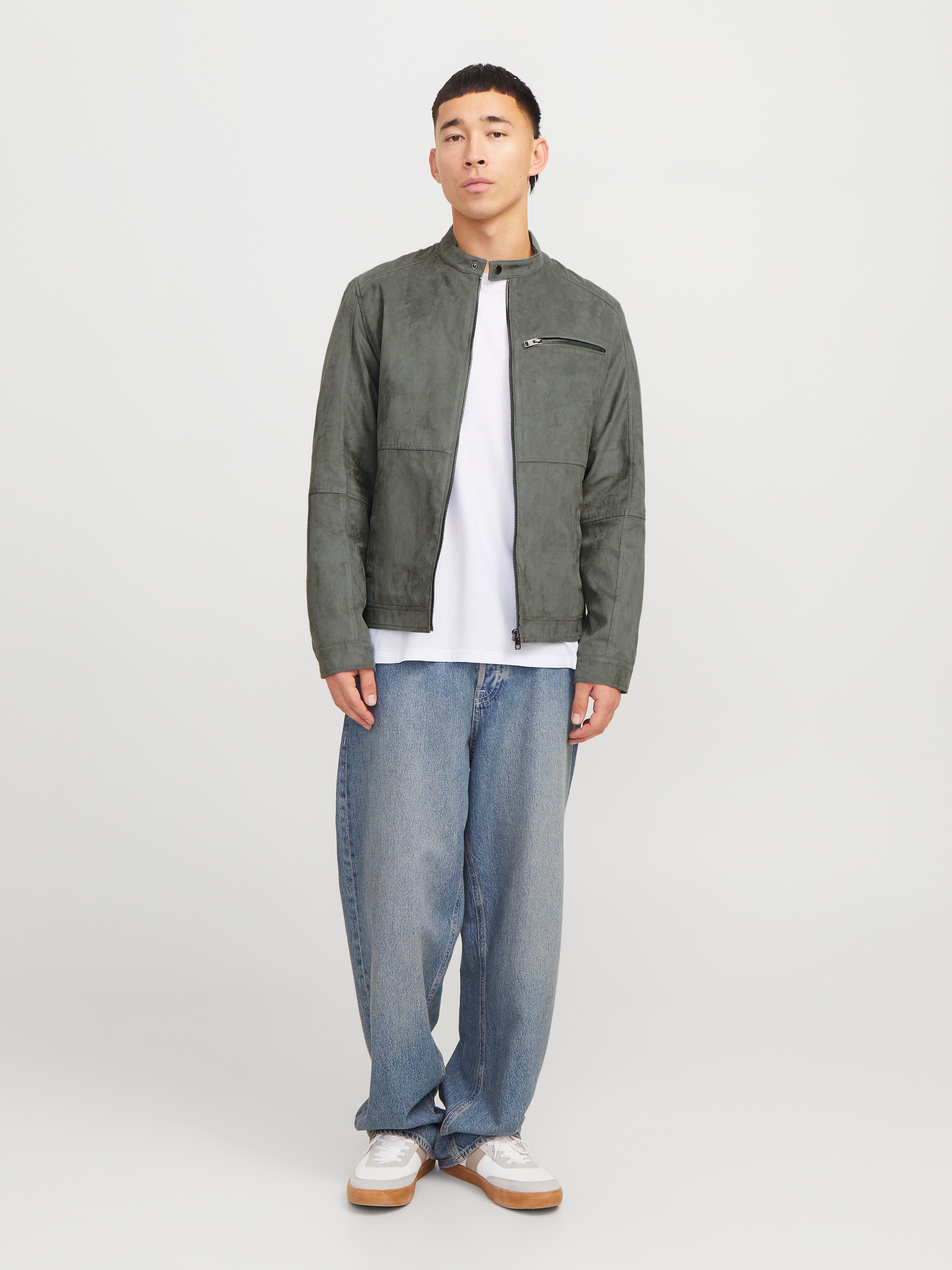 Jack & Jones Bikerjacke »JJEDYLAN BIKER JACKET NOOS«, ohne Kapuze, mit Brusttasche