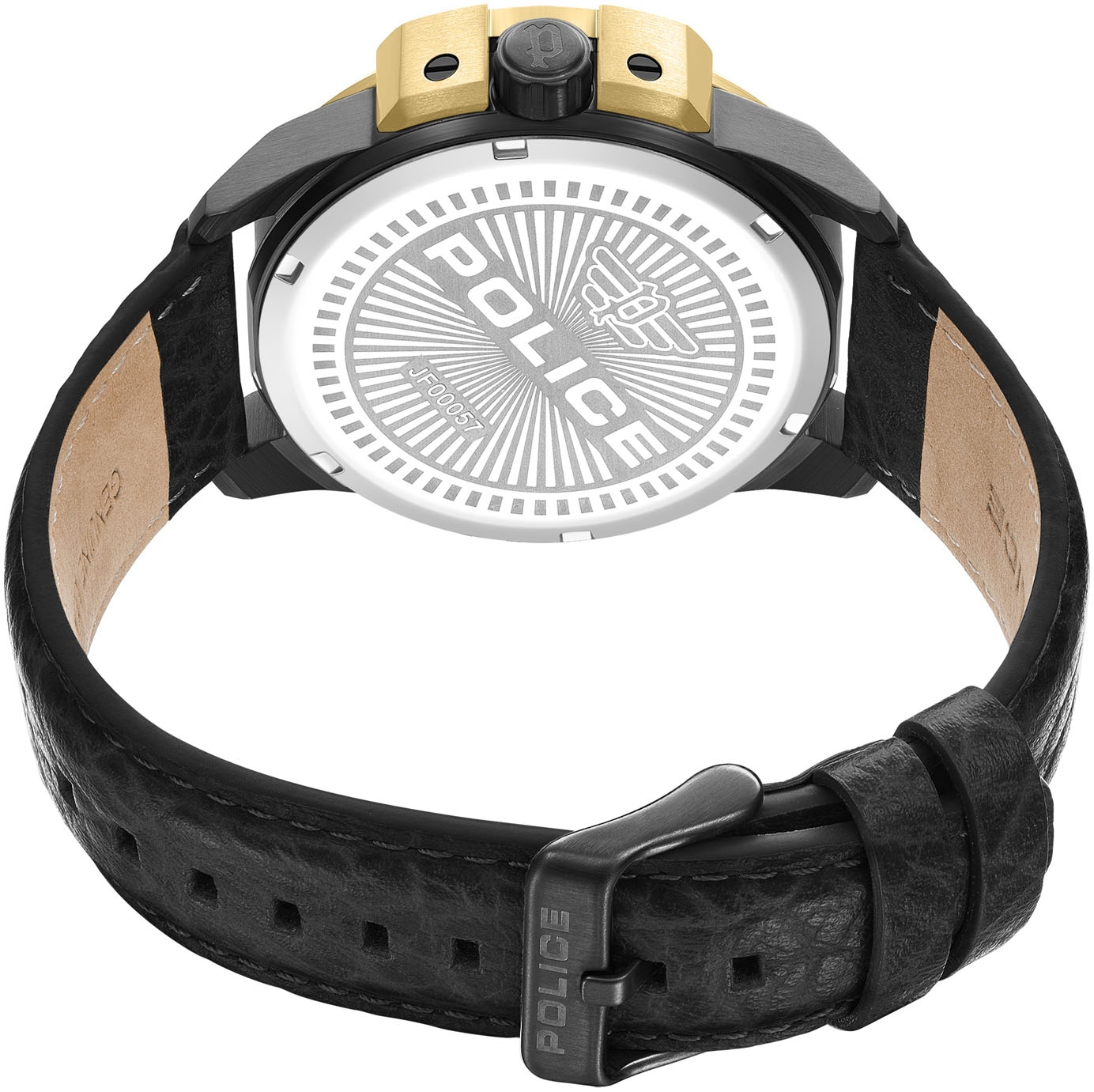 Police Multifunktionsuhr »UNDERLINED«, Quarzuhr, Armbanduhr, Herrenuhr, Lederarmband, analog